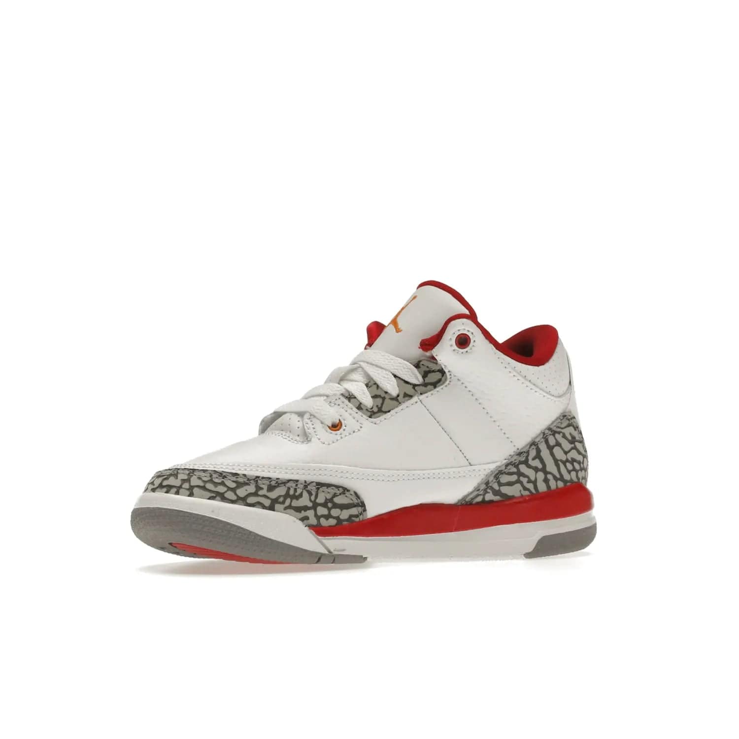 Jordan 3 Retro Cardinal (PS) - Image 16 - Only at www.BallersClubKickz.com - Add retro style to your sneaker collection with the Jordan 3 Retro Cardinal (PS). Featuring classic Jordan 3 details and colors of cardinal red, light curry, and cement grey. Available Feb. 2022.