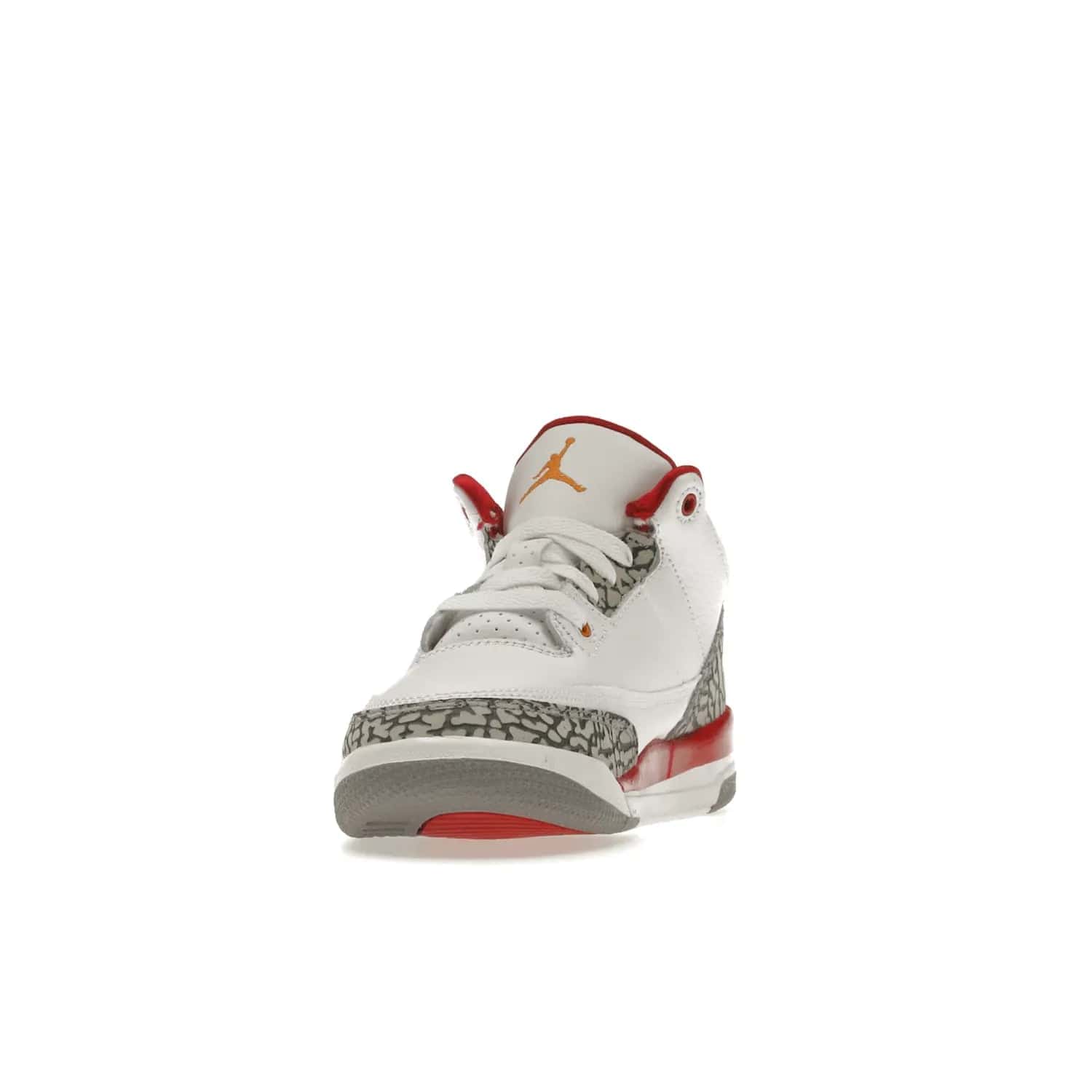 Jordan 3 Retro Cardinal (PS) - Image 12 - Only at www.BallersClubKickz.com - Add retro style to your sneaker collection with the Jordan 3 Retro Cardinal (PS). Featuring classic Jordan 3 details and colors of cardinal red, light curry, and cement grey. Available Feb. 2022.