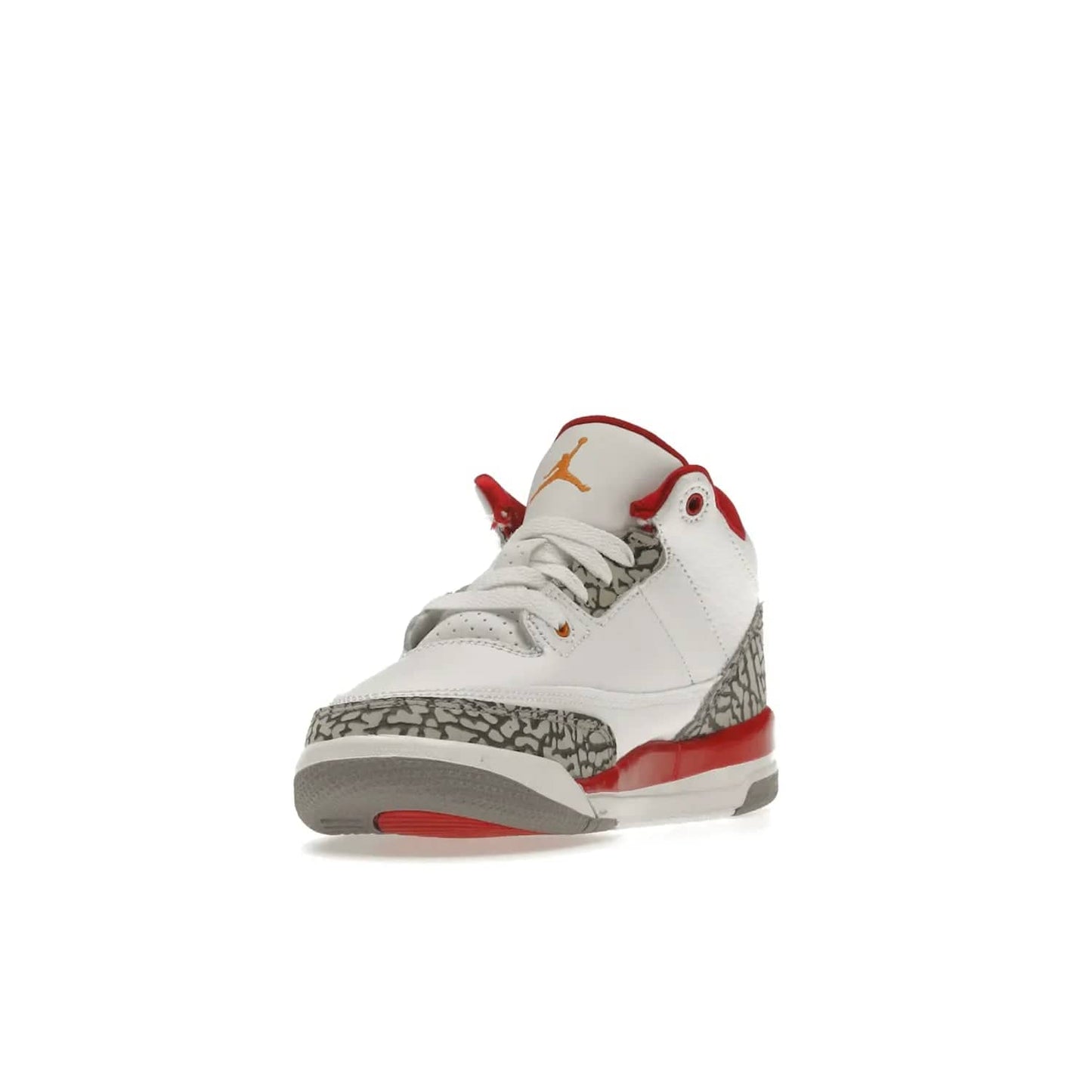 Jordan 3 Retro Cardinal (PS) - Image 13 - Only at www.BallersClubKickz.com - Add retro style to your sneaker collection with the Jordan 3 Retro Cardinal (PS). Featuring classic Jordan 3 details and colors of cardinal red, light curry, and cement grey. Available Feb. 2022.