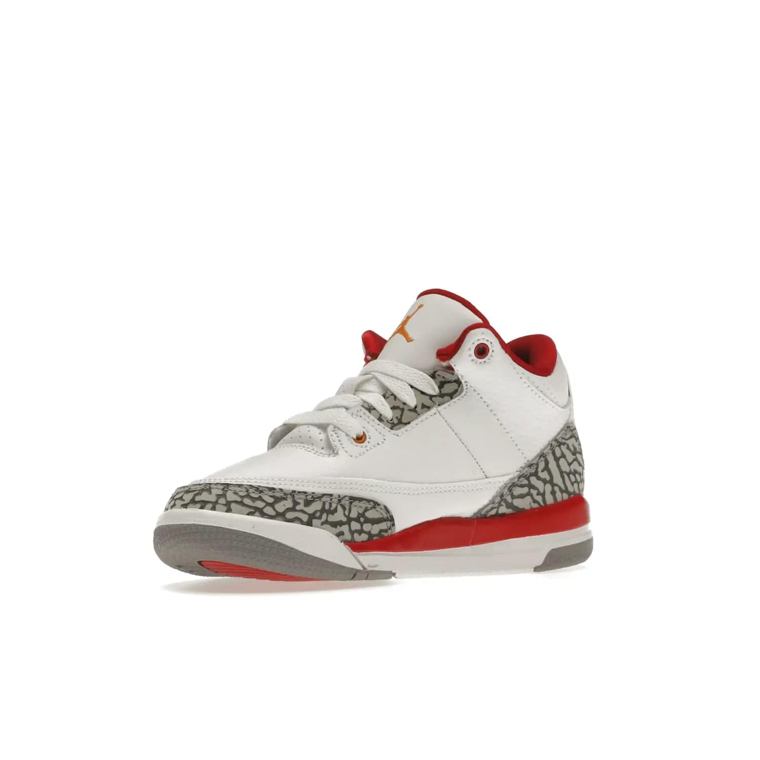 Jordan 3 Retro Cardinal (PS) - Image 15 - Only at www.BallersClubKickz.com - Add retro style to your sneaker collection with the Jordan 3 Retro Cardinal (PS). Featuring classic Jordan 3 details and colors of cardinal red, light curry, and cement grey. Available Feb. 2022.