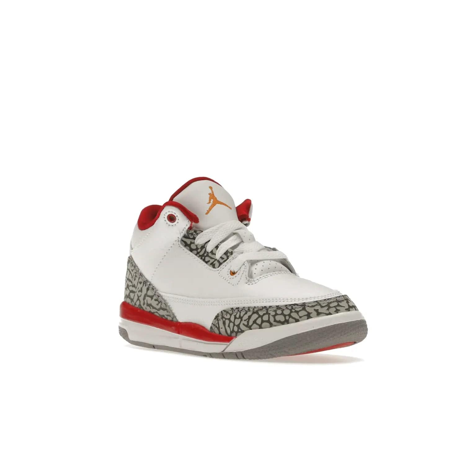 Jordan 3 Retro Cardinal (PS) - Image 6 - Only at www.BallersClubKickz.com - Add retro style to your sneaker collection with the Jordan 3 Retro Cardinal (PS). Featuring classic Jordan 3 details and colors of cardinal red, light curry, and cement grey. Available Feb. 2022.