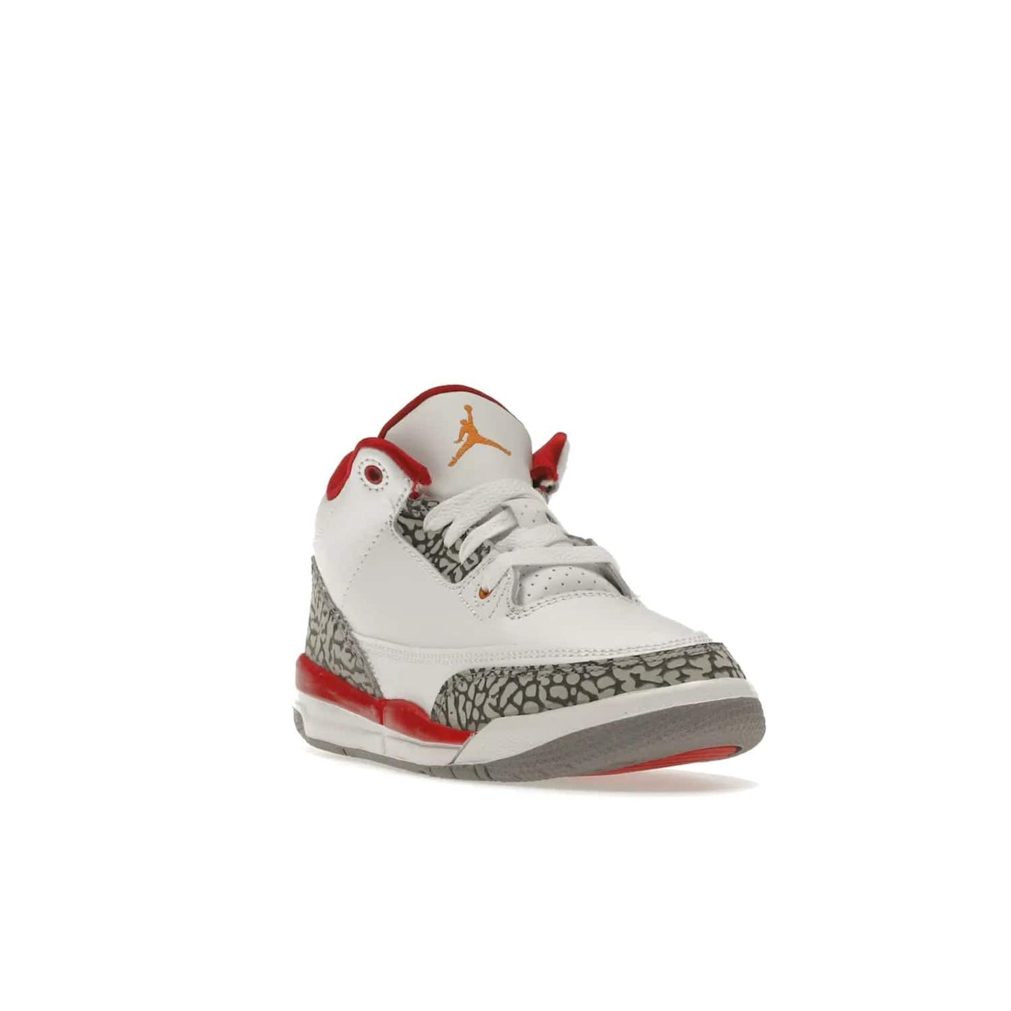 Jordan 3 Retro Cardinal (PS) - Image 7 - Only at www.BallersClubKickz.com - Add retro style to your sneaker collection with the Jordan 3 Retro Cardinal (PS). Featuring classic Jordan 3 details and colors of cardinal red, light curry, and cement grey. Available Feb. 2022.