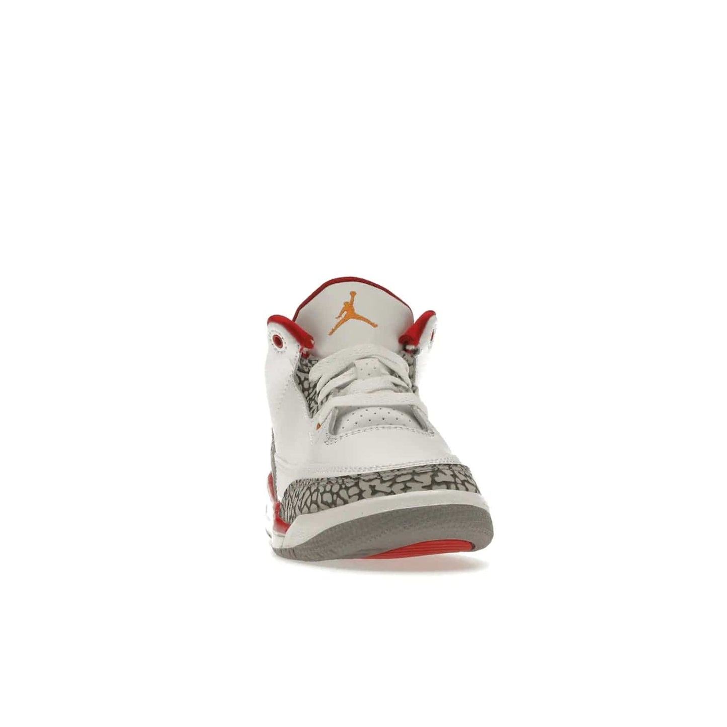 Jordan 3 Retro Cardinal (PS) - Image 9 - Only at www.BallersClubKickz.com - Add retro style to your sneaker collection with the Jordan 3 Retro Cardinal (PS). Featuring classic Jordan 3 details and colors of cardinal red, light curry, and cement grey. Available Feb. 2022.
