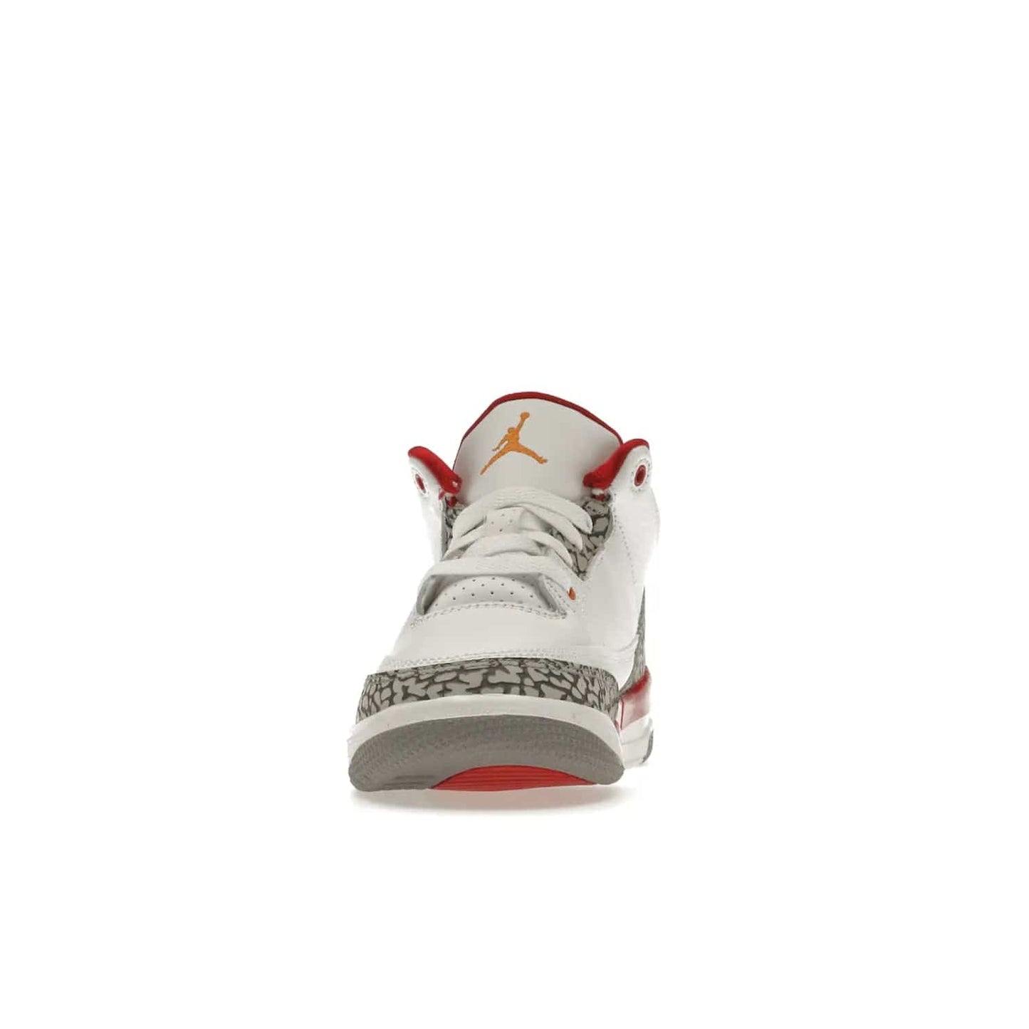 Jordan 3 Retro Cardinal (PS) - Image 11 - Only at www.BallersClubKickz.com - Add retro style to your sneaker collection with the Jordan 3 Retro Cardinal (PS). Featuring classic Jordan 3 details and colors of cardinal red, light curry, and cement grey. Available Feb. 2022.