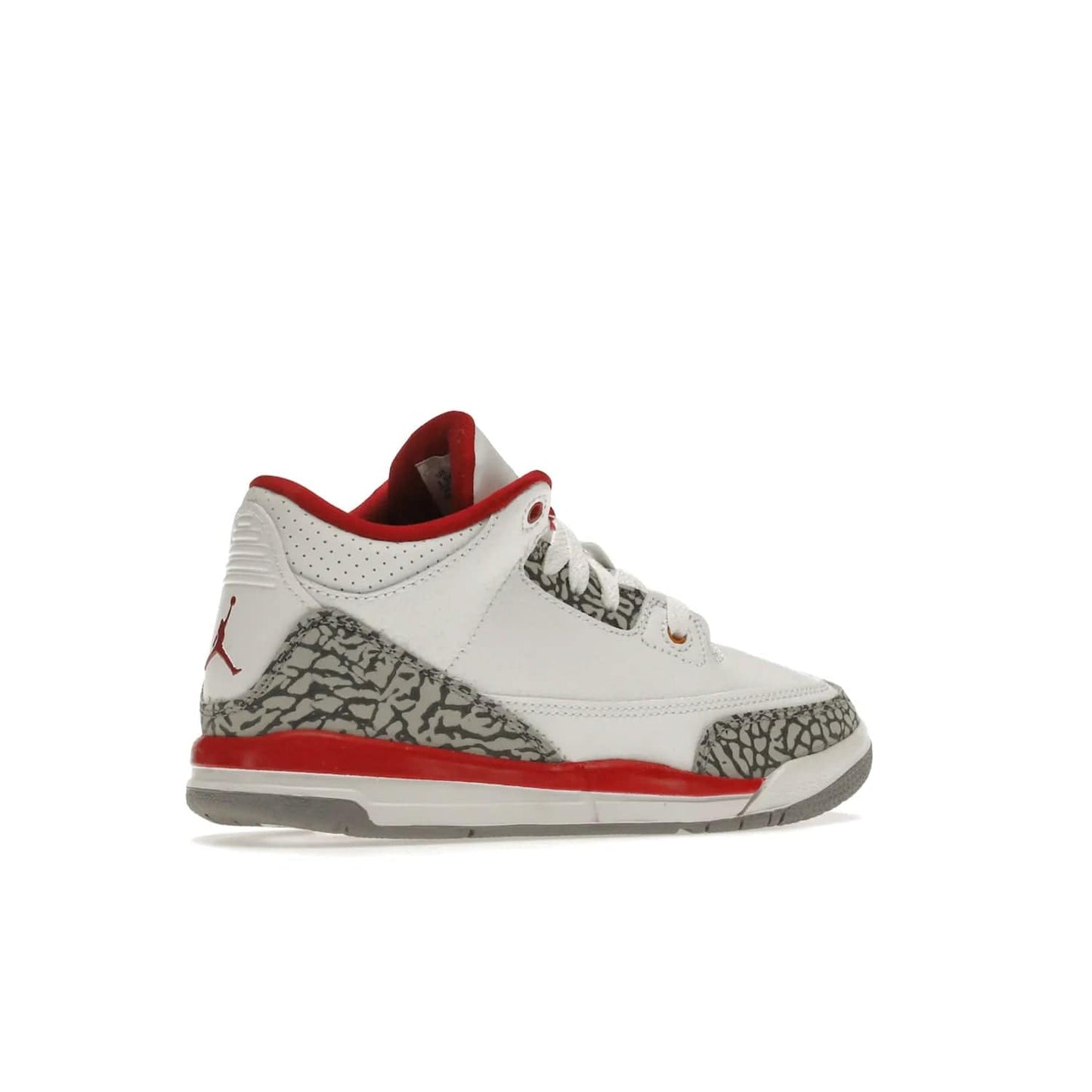 Jordan 3 Retro Cardinal (PS) - Image 34 - Only at www.BallersClubKickz.com - Add retro style to your sneaker collection with the Jordan 3 Retro Cardinal (PS). Featuring classic Jordan 3 details and colors of cardinal red, light curry, and cement grey. Available Feb. 2022.
