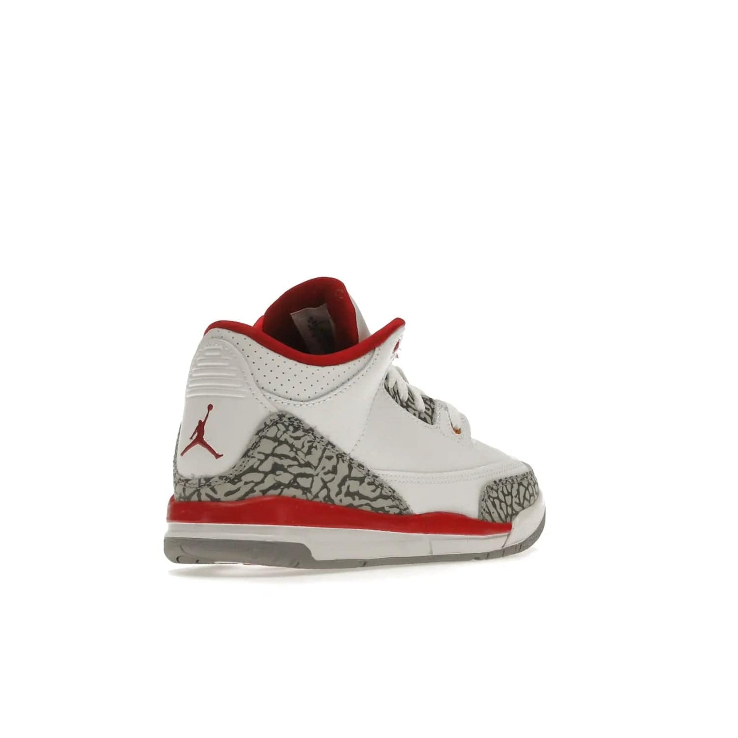 Jordan 3 Retro Cardinal (PS) - Image 32 - Only at www.BallersClubKickz.com - Add retro style to your sneaker collection with the Jordan 3 Retro Cardinal (PS). Featuring classic Jordan 3 details and colors of cardinal red, light curry, and cement grey. Available Feb. 2022.