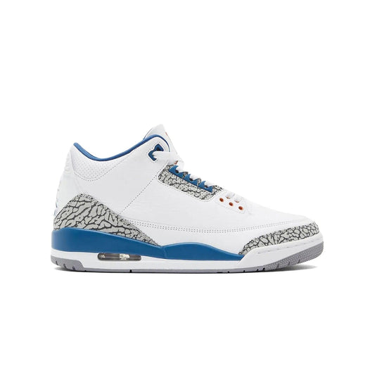 Jordan 3 Retro Wizards (PS) - Image 1 - Only at www.BallersClubKickz.com - Shop the Jordan 3 Retro Wizards PS! Classic performance and lifestyle style from MJ, featuring White, Metallic Copper, True Blue, and Cement Gray. Make a statement with the iconic Jordan 3 Retro Apr. 7.