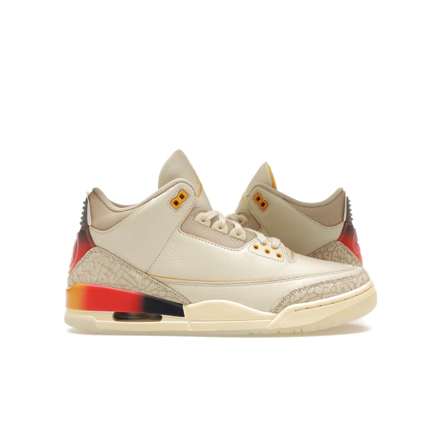 Jordan 3 Retro SP J Balvin Medellín Sunset - Image 1 - Only at www.BallersClubKickz.com - J Balvin x Jordan 3 Retro SP: Celebrate the joy of life with a colorful, homage to the electrifying reggaeton culture and iconic Jordan 3. Limited edition, Sept. 23. $250.
