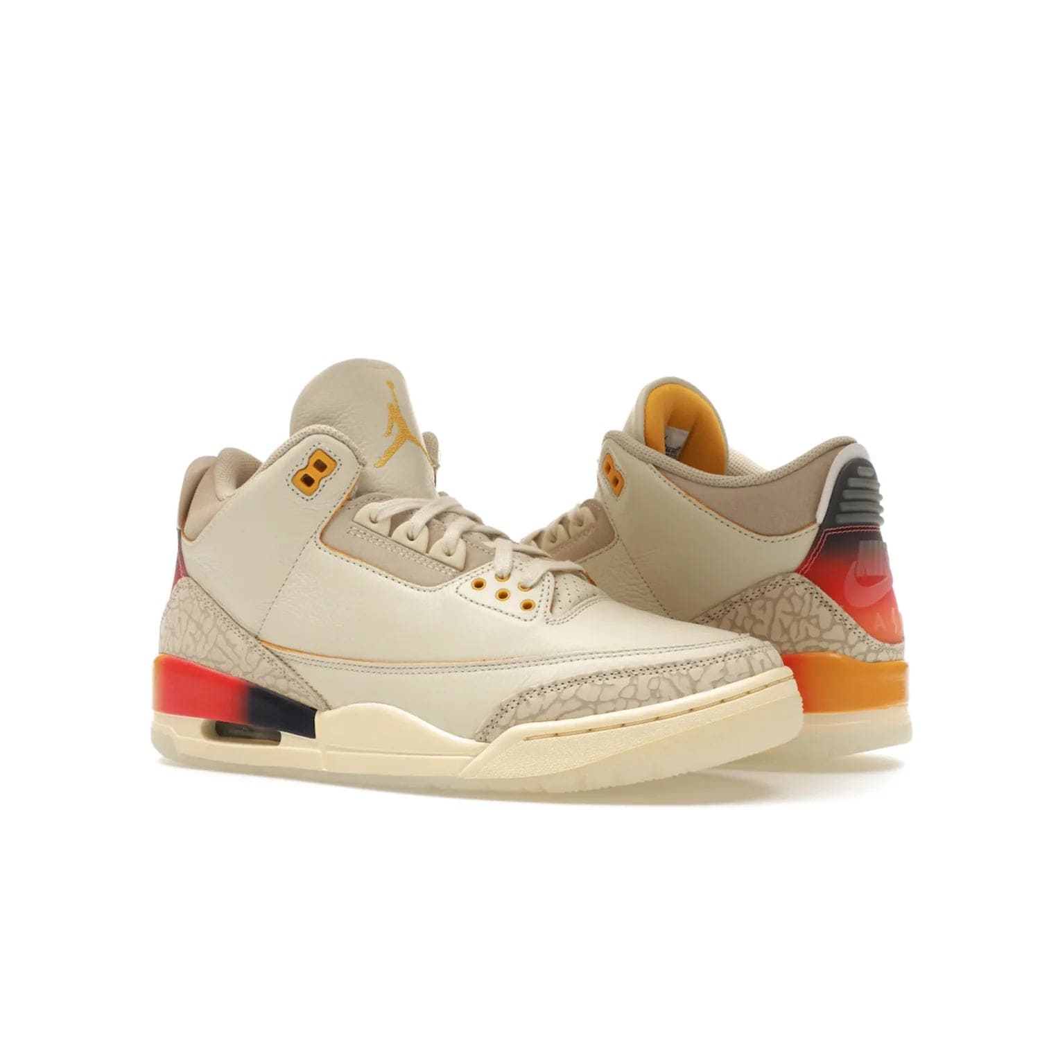 Jordan 3 Retro SP J Balvin Medellín Sunset - Image 4 - Only at www.BallersClubKickz.com - J Balvin x Jordan 3 Retro SP: Celebrate the joy of life with a colorful, homage to the electrifying reggaeton culture and iconic Jordan 3. Limited edition, Sept. 23. $250.