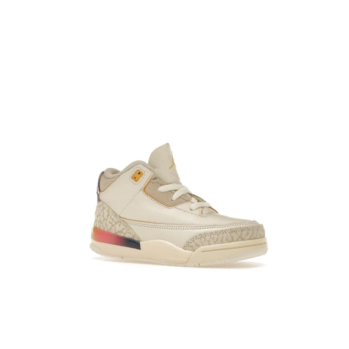 Jordan 3 Retro SP J Balvin Medellín Sunset (TD) - Image 4 - Only at www.BallersClubKickz.com - Celebrate Afro-Colombian reggaeton superstar J Balvin with the Jordan 3 Retro SP J Balvin Medellín Sunset (TD). Releasing in September 2023, the shoe features a multi-colored upper and midsole, and an artistic design for a major statement.