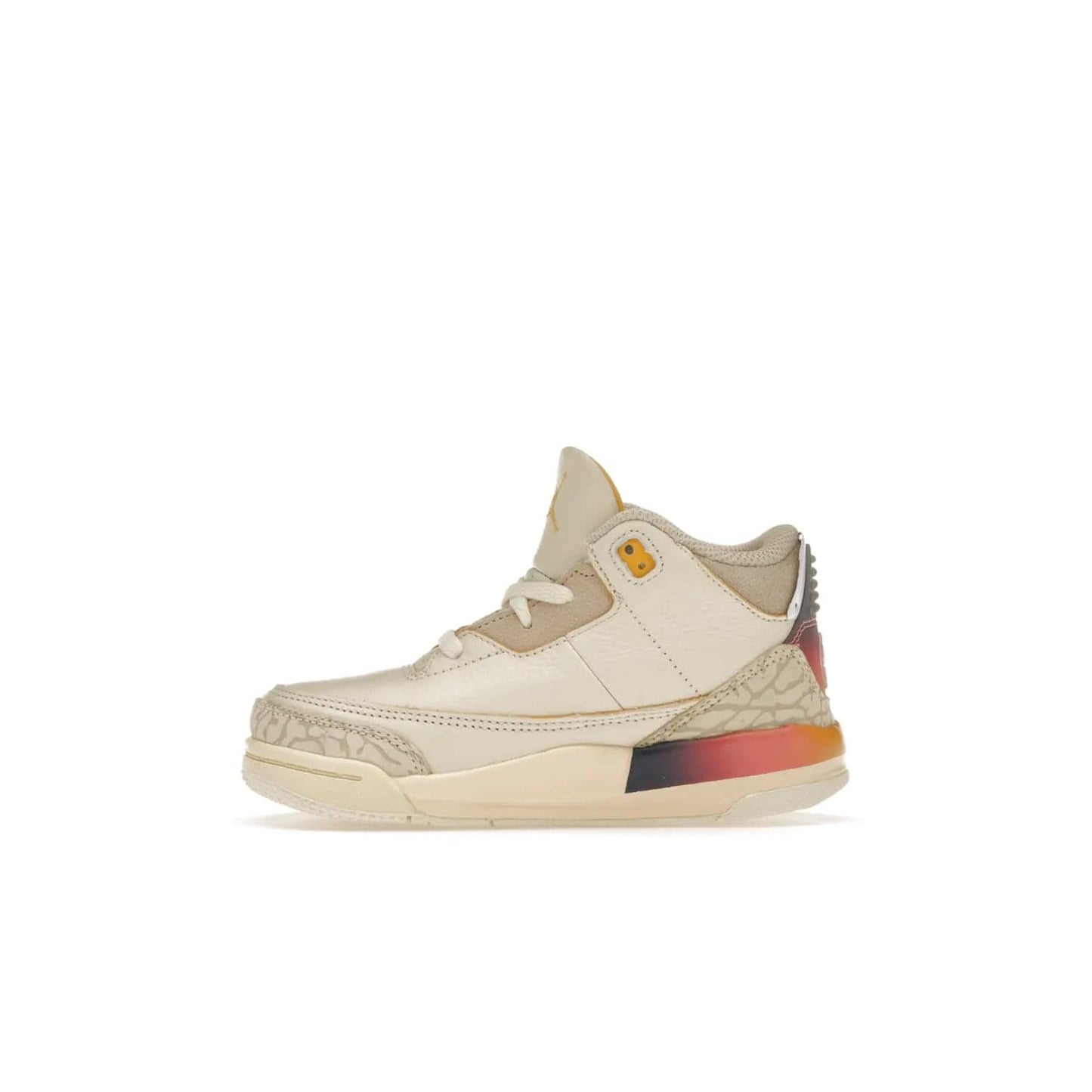 Jordan 3 Retro SP J Balvin Medellín Sunset (TD) - Image 19 - Only at www.BallersClubKickz.com - Celebrate Afro-Colombian reggaeton superstar J Balvin with the Jordan 3 Retro SP J Balvin Medellín Sunset (TD). Releasing in September 2023, the shoe features a multi-colored upper and midsole, and an artistic design for a major statement.