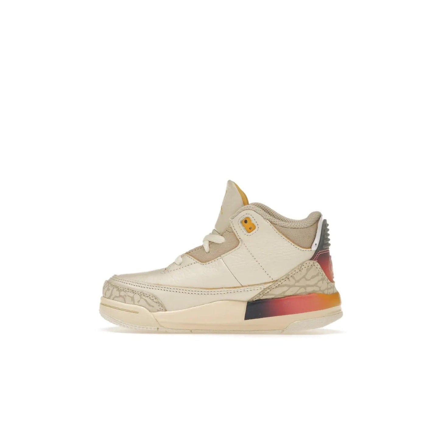 Jordan 3 Retro SP J Balvin Medellín Sunset (TD) - Image 20 - Only at www.BallersClubKickz.com - Celebrate Afro-Colombian reggaeton superstar J Balvin with the Jordan 3 Retro SP J Balvin Medellín Sunset (TD). Releasing in September 2023, the shoe features a multi-colored upper and midsole, and an artistic design for a major statement.