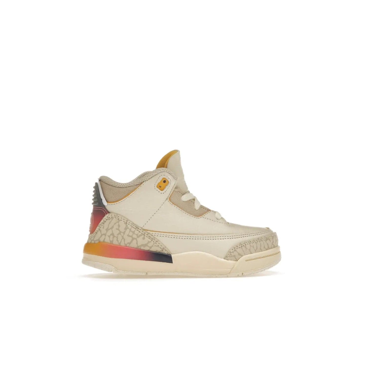 Jordan 3 Retro SP J Balvin Medellín Sunset (TD) - Image 36 - Only at www.BallersClubKickz.com - Celebrate Afro-Colombian reggaeton superstar J Balvin with the Jordan 3 Retro SP J Balvin Medellín Sunset (TD). Releasing in September 2023, the shoe features a multi-colored upper and midsole, and an artistic design for a major statement.