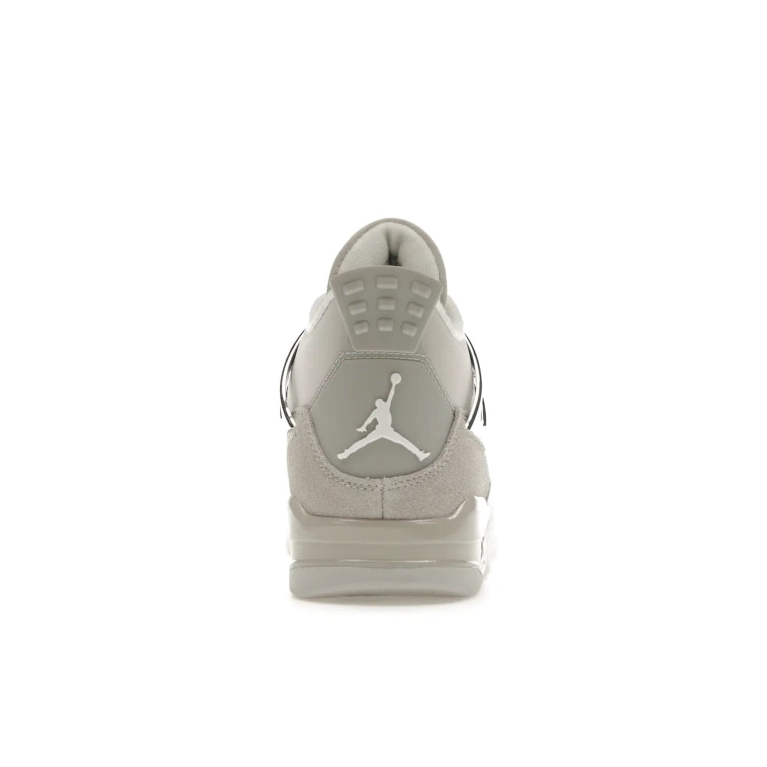 Jordan 4 Retro Frozen Moments (Women's) - Image 28 - Only at www.BallersClubKickz.com - The Jordan 4 Retro Frozen Moments is a stylish blend of classic design elements and modern tones. Featuring suede and leather overlays in a light iron-ore, sail, neutral grey, black, and metallic silver colorway. Get this iconic high-performance sneaker for $210.