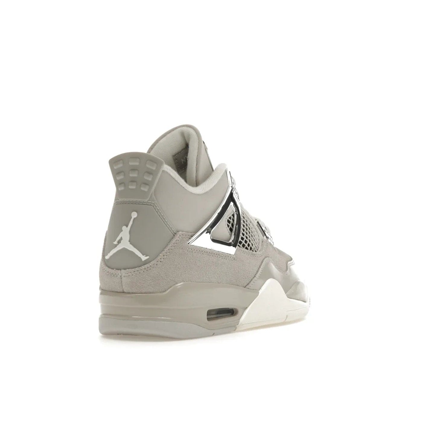 Jordan 4 Retro Frozen Moments (Women's) - Image 31 - Only at www.BallersClubKickz.com - The Jordan 4 Retro Frozen Moments is a stylish blend of classic design elements and modern tones. Featuring suede and leather overlays in a light iron-ore, sail, neutral grey, black, and metallic silver colorway. Get this iconic high-performance sneaker for $210.