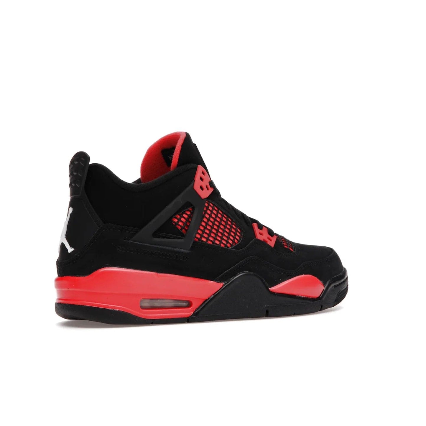 Jordan 4 Retro Red Thunder (GS) - Image 34 - Only at www.BallersClubKickz.com - The Air Jordan 4 Retro Red Thunder GS features a stylish black and crimson upper with a Jumpman logo. Athletic midsole with Air bubbles for cushioning and black rubber outsole with iconic motif complete this classic sneaker.