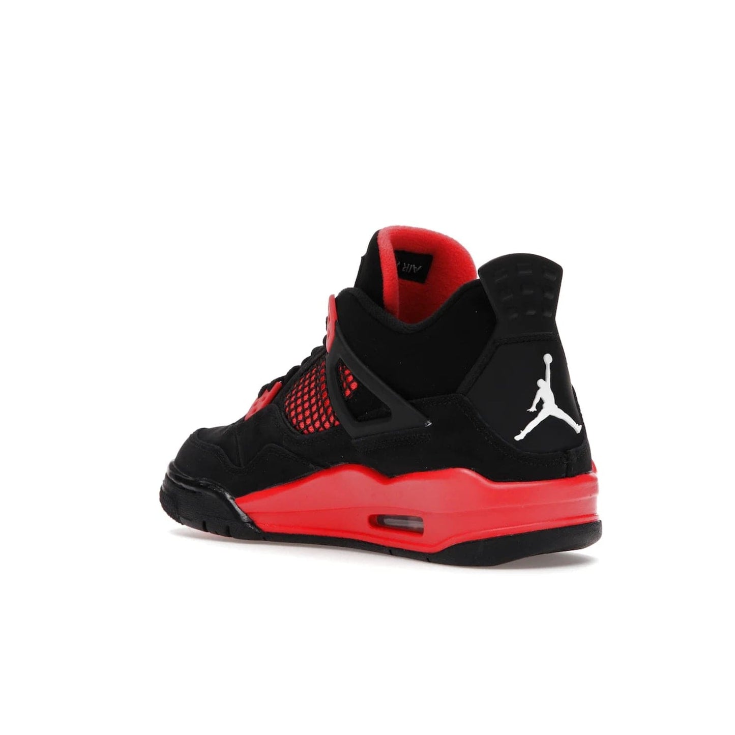 Jordan 4 Retro Red Thunder (GS) - Image 24 - Only at www.BallersClubKickz.com - The Air Jordan 4 Retro Red Thunder GS features a stylish black and crimson upper with a Jumpman logo. Athletic midsole with Air bubbles for cushioning and black rubber outsole with iconic motif complete this classic sneaker.