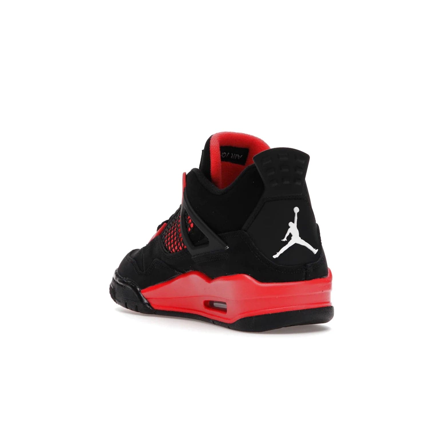 Jordan 4 Retro Red Thunder (GS) - Image 25 - Only at www.BallersClubKickz.com - The Air Jordan 4 Retro Red Thunder GS features a stylish black and crimson upper with a Jumpman logo. Athletic midsole with Air bubbles for cushioning and black rubber outsole with iconic motif complete this classic sneaker.