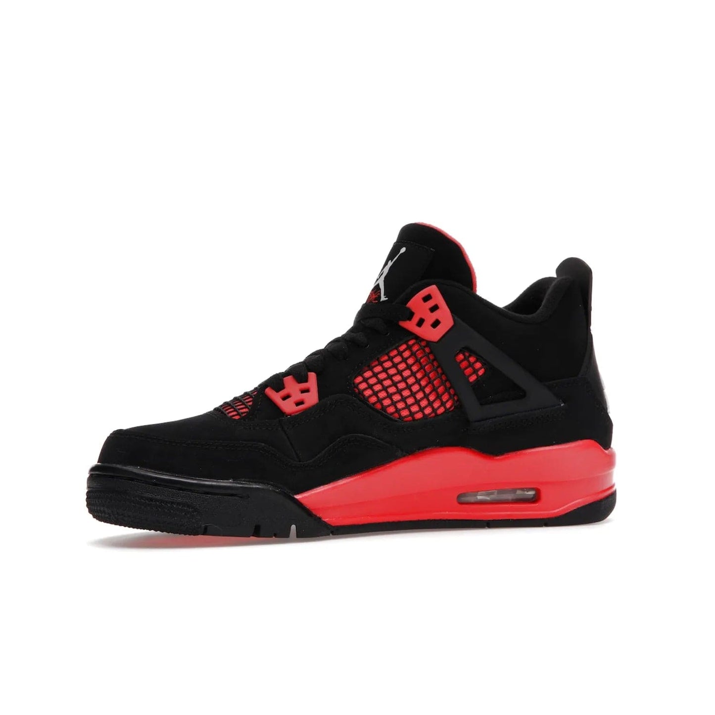 Jordan 4 Retro Red Thunder (GS) - Image 17 - Only at www.BallersClubKickz.com - The Air Jordan 4 Retro Red Thunder GS features a stylish black and crimson upper with a Jumpman logo. Athletic midsole with Air bubbles for cushioning and black rubber outsole with iconic motif complete this classic sneaker.