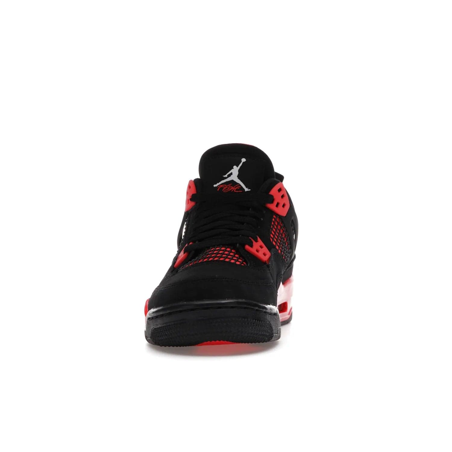 Jordan 4 Retro Red Thunder (GS) - Image 11 - Only at www.BallersClubKickz.com - The Air Jordan 4 Retro Red Thunder GS features a stylish black and crimson upper with a Jumpman logo. Athletic midsole with Air bubbles for cushioning and black rubber outsole with iconic motif complete this classic sneaker.