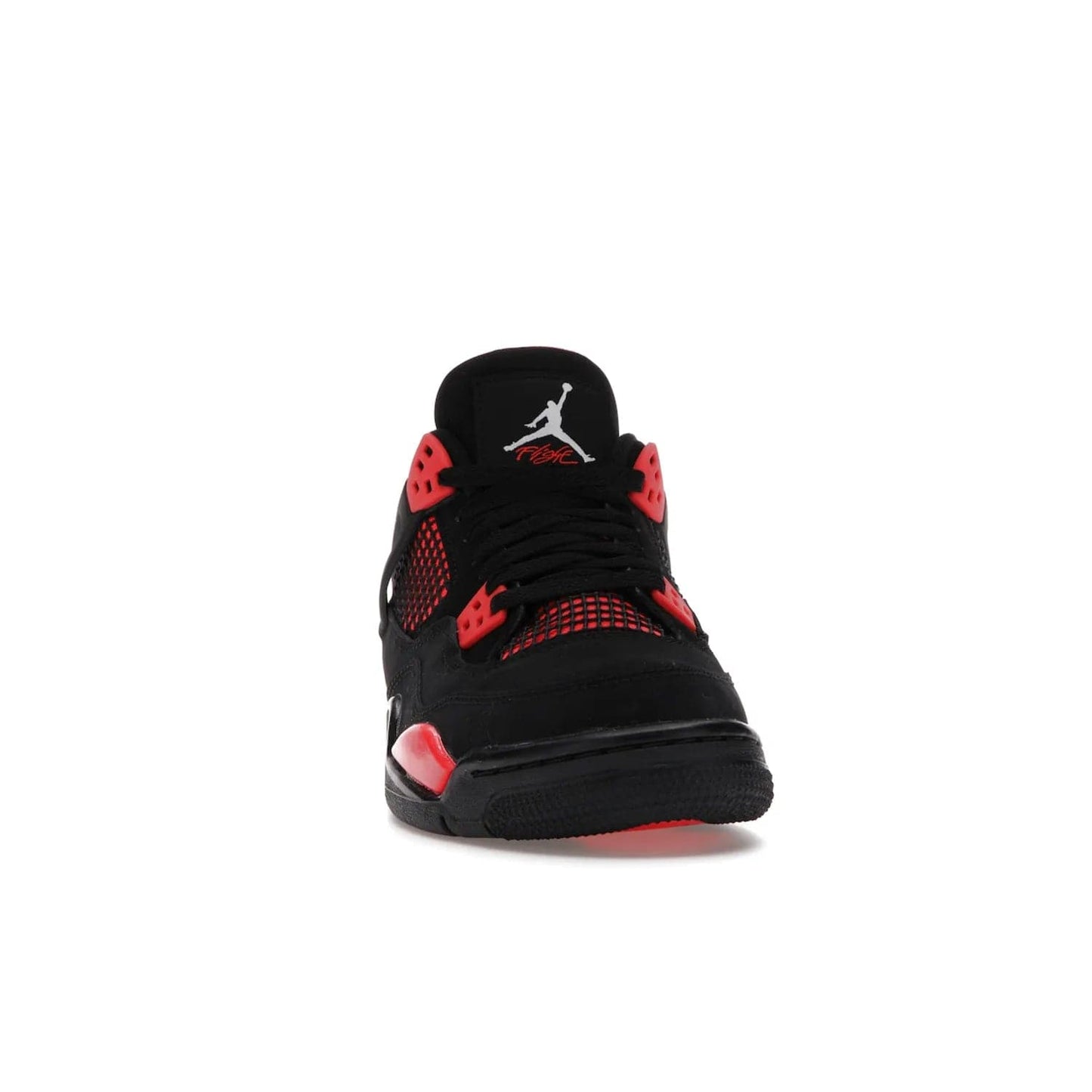 Jordan 4 Retro Red Thunder (GS) - Image 9 - Only at www.BallersClubKickz.com - The Air Jordan 4 Retro Red Thunder GS features a stylish black and crimson upper with a Jumpman logo. Athletic midsole with Air bubbles for cushioning and black rubber outsole with iconic motif complete this classic sneaker.