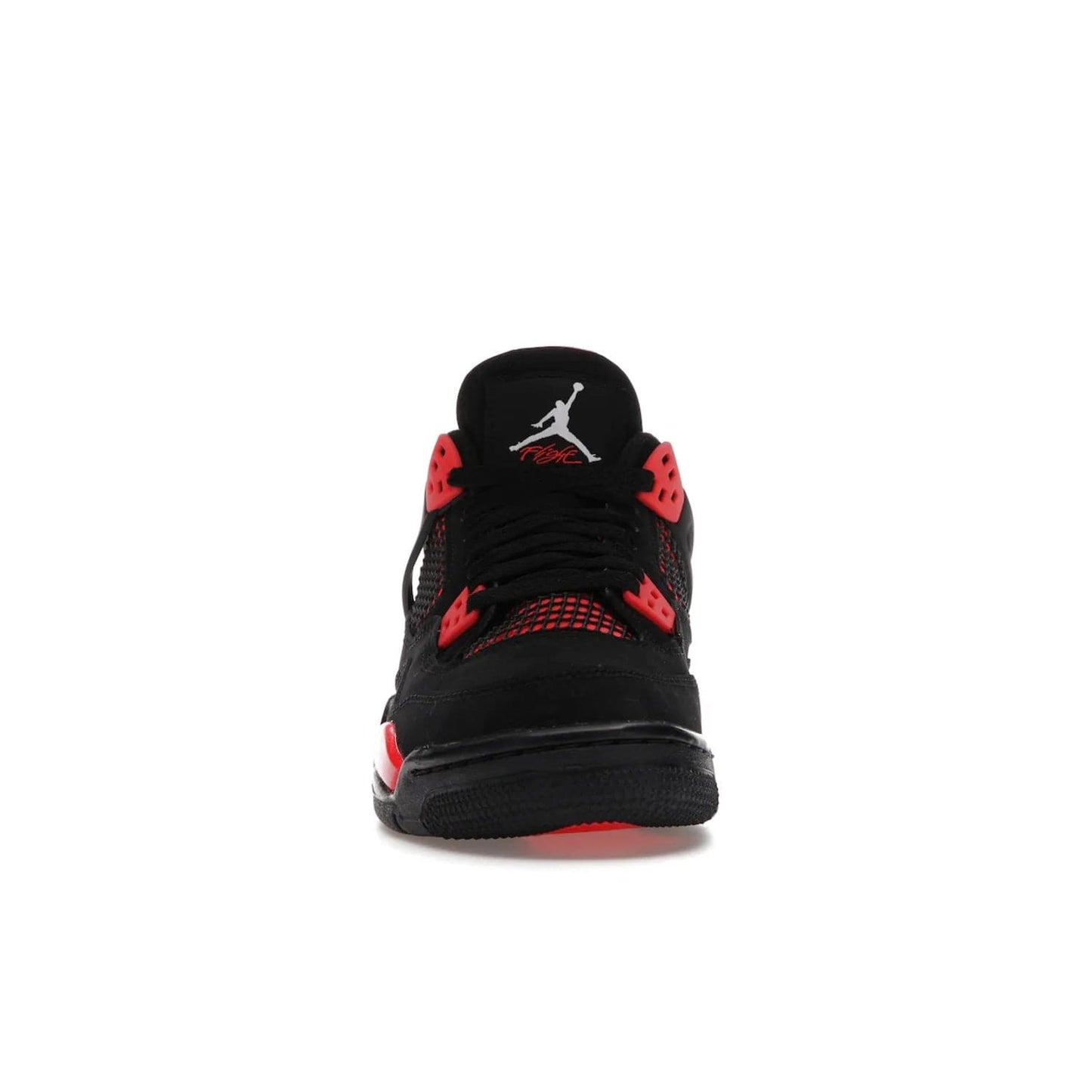 Jordan 4 Retro Red Thunder (GS) - Image 10 - Only at www.BallersClubKickz.com - The Air Jordan 4 Retro Red Thunder GS features a stylish black and crimson upper with a Jumpman logo. Athletic midsole with Air bubbles for cushioning and black rubber outsole with iconic motif complete this classic sneaker.