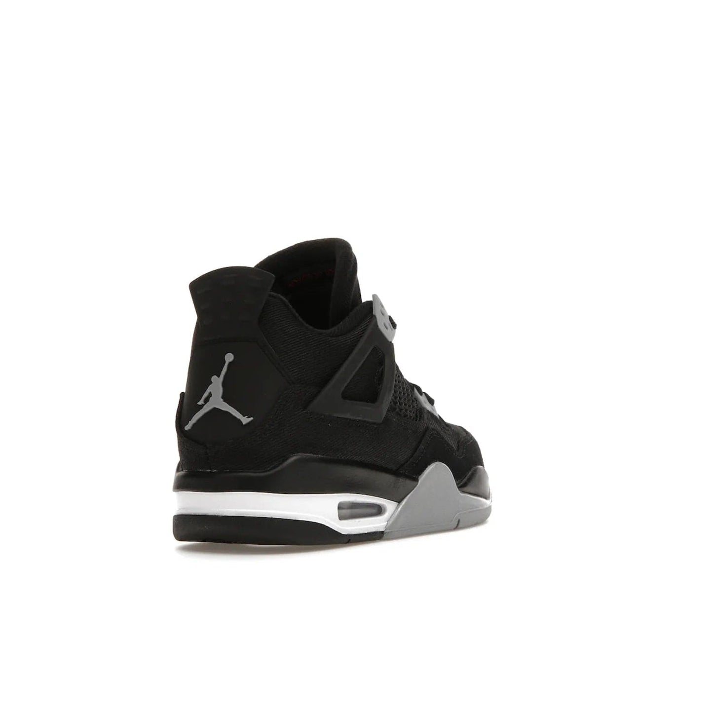 Jordan 4 Retro Black Canvas (GS) - Image 31 - Only at www.BallersClubKickz.com - Premium Air Jordan 4 Retro Black Canvas in grade-schooler's catalog. Featuring black suede canvas upper, grey molding, accents in red, white midsole, woven Jumpman tag, & visible AIR cushioning. Releasing Oct. 1, 2022.