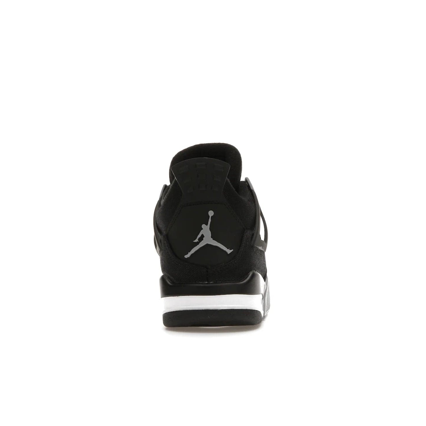 Jordan 4 Retro Black Canvas (GS) - Image 28 - Only at www.BallersClubKickz.com - Premium Air Jordan 4 Retro Black Canvas in grade-schooler's catalog. Featuring black suede canvas upper, grey molding, accents in red, white midsole, woven Jumpman tag, & visible AIR cushioning. Releasing Oct. 1, 2022.