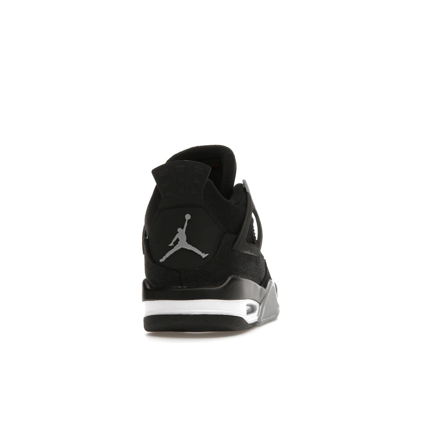 Jordan 4 Retro Black Canvas (GS) - Image 29 - Only at www.BallersClubKickz.com - Premium Air Jordan 4 Retro Black Canvas in grade-schooler's catalog. Featuring black suede canvas upper, grey molding, accents in red, white midsole, woven Jumpman tag, & visible AIR cushioning. Releasing Oct. 1, 2022.