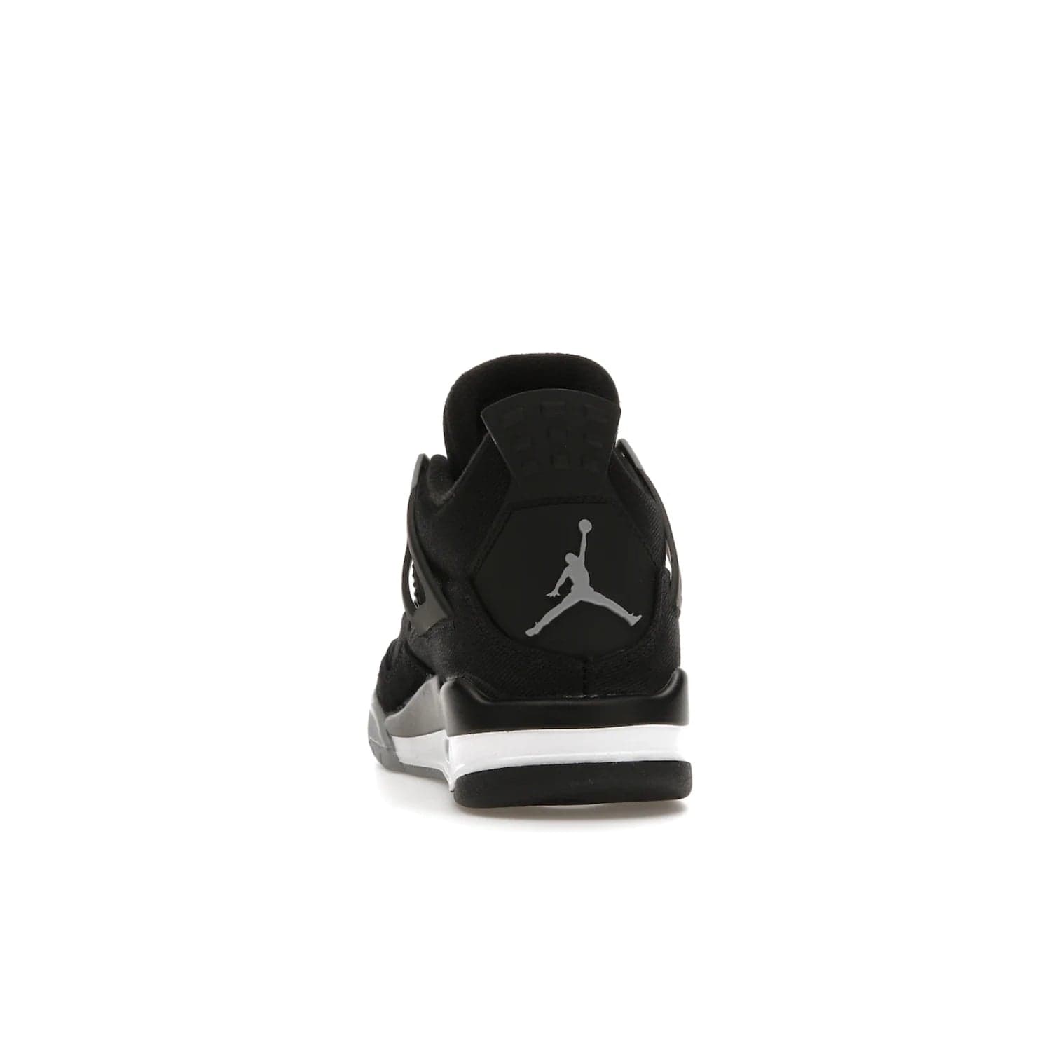 Jordan 4 Retro Black Canvas (GS) - Image 27 - Only at www.BallersClubKickz.com - Premium Air Jordan 4 Retro Black Canvas in grade-schooler's catalog. Featuring black suede canvas upper, grey molding, accents in red, white midsole, woven Jumpman tag, & visible AIR cushioning. Releasing Oct. 1, 2022.