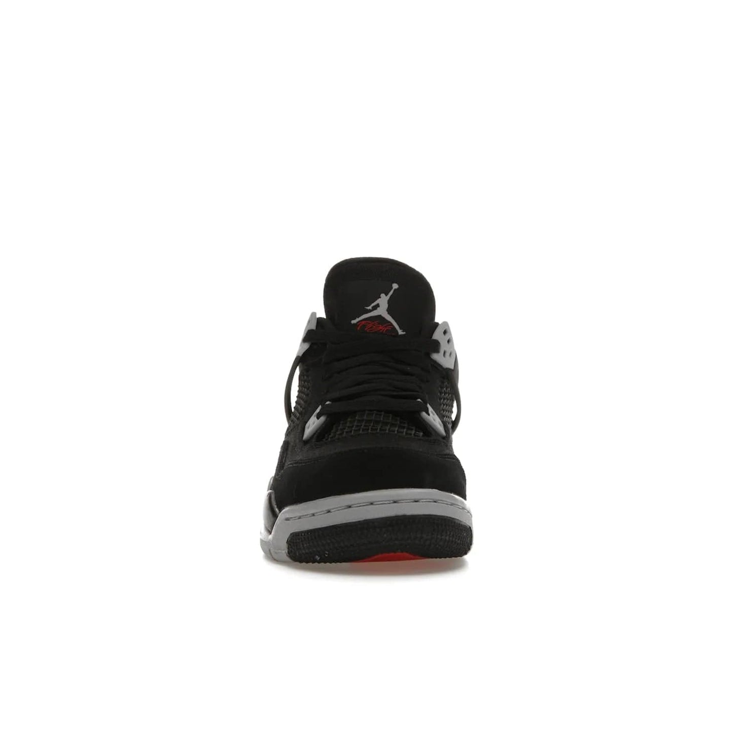 Jordan 4 Retro Black Canvas (GS) - Image 10 - Only at www.BallersClubKickz.com - Premium Air Jordan 4 Retro Black Canvas in grade-schooler's catalog. Featuring black suede canvas upper, grey molding, accents in red, white midsole, woven Jumpman tag, & visible AIR cushioning. Releasing Oct. 1, 2022.