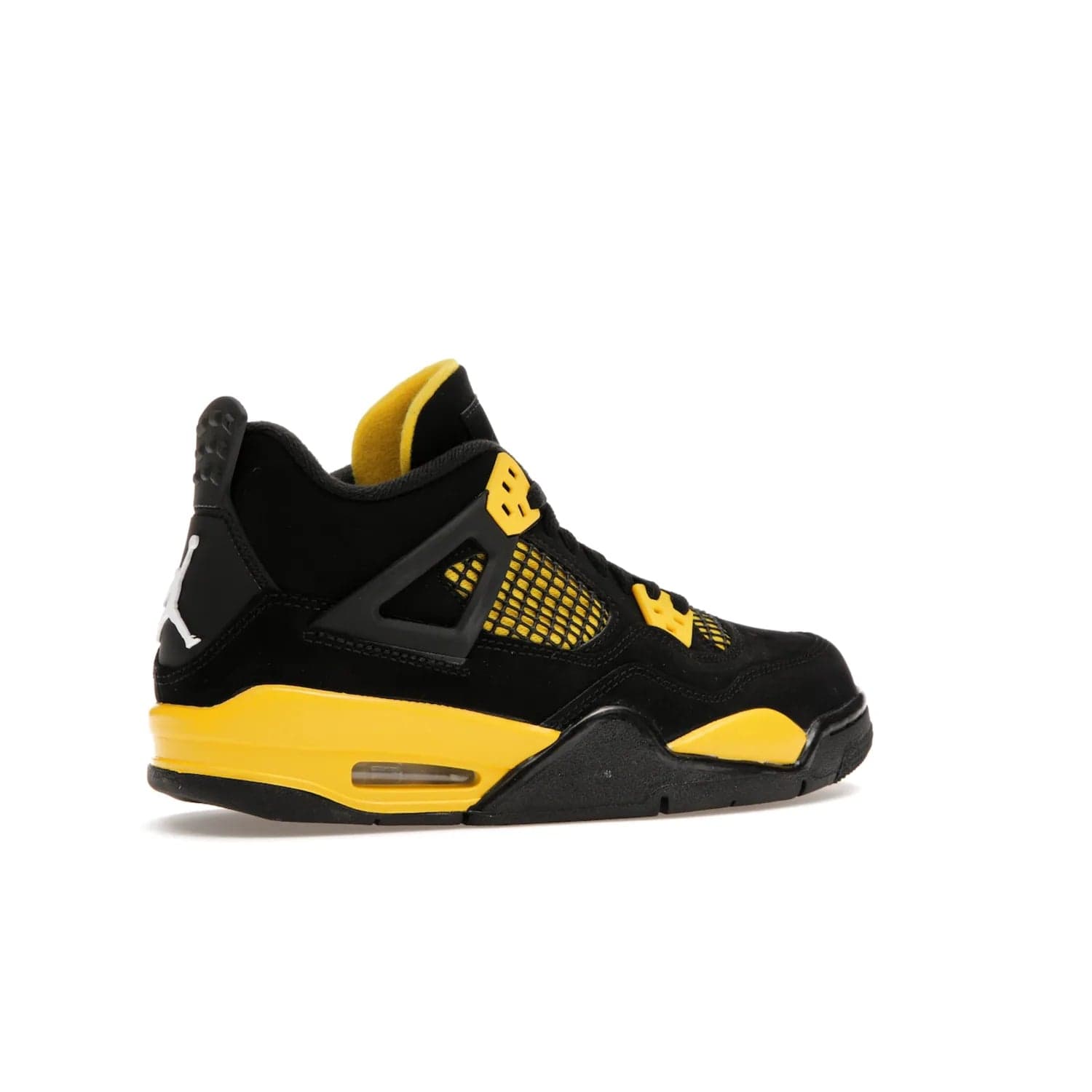 Jordan 4 Retro Thunder (2023) (GS) - Image 34 - Only at www.BallersClubKickz.com - Introducing the iconic Jordan 4 Retro Thunder from the 2023 collection! Sleek black and Tour Yellow detailing. Signature Jordan tongue tab. Mesmerizing design for sneaker collectors. Get yours now!