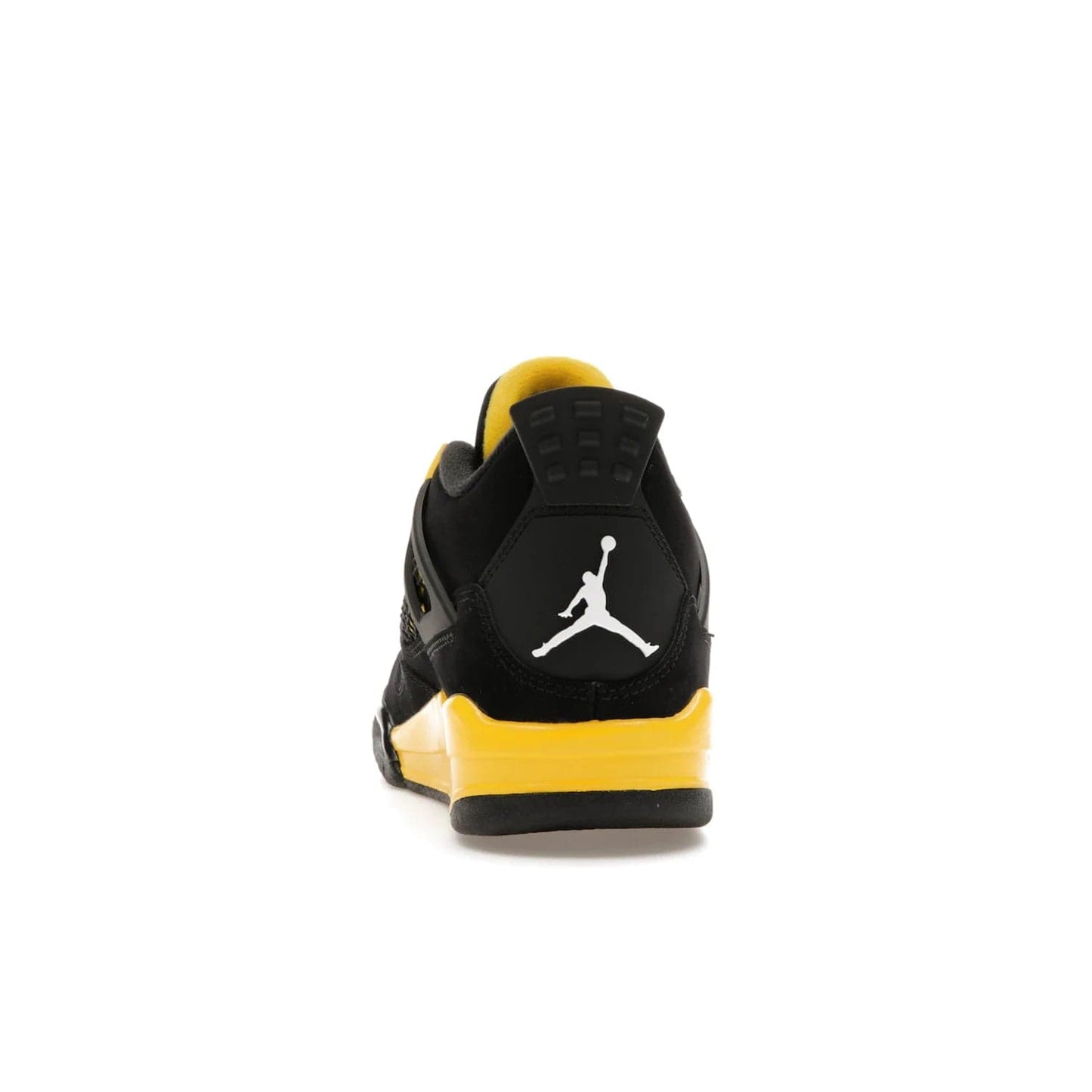Jordan 4 Retro Thunder (2023) (GS) - Image 27 - Only at www.BallersClubKickz.com - Introducing the iconic Jordan 4 Retro Thunder from the 2023 collection! Sleek black and Tour Yellow detailing. Signature Jordan tongue tab. Mesmerizing design for sneaker collectors. Get yours now!
