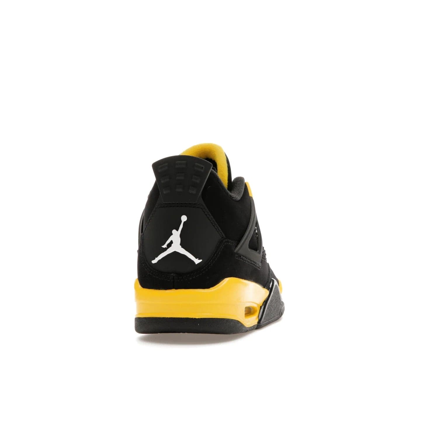 Jordan 4 Retro Thunder (2023) (GS) - Image 29 - Only at www.BallersClubKickz.com - Introducing the iconic Jordan 4 Retro Thunder from the 2023 collection! Sleek black and Tour Yellow detailing. Signature Jordan tongue tab. Mesmerizing design for sneaker collectors. Get yours now!