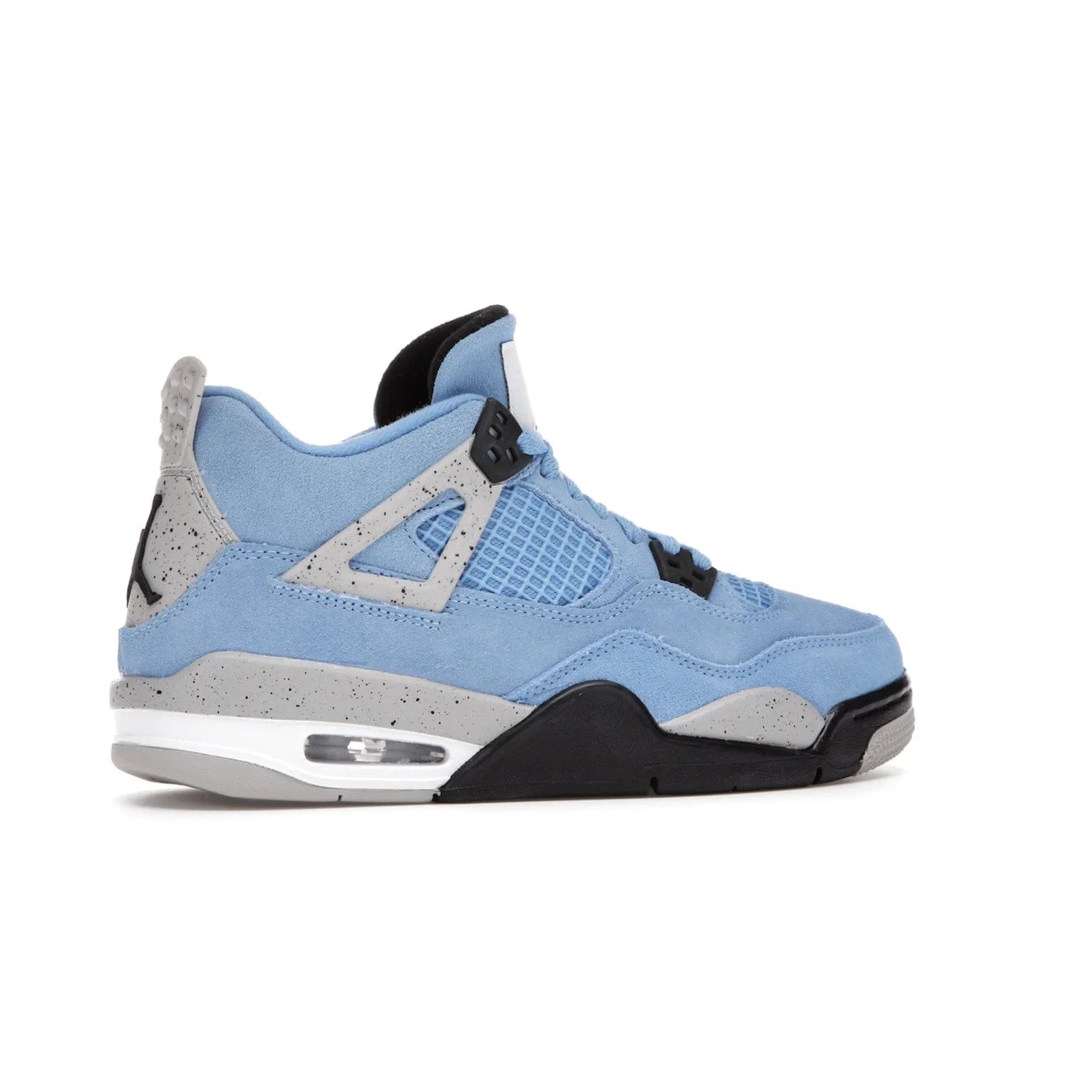 Jordan 4 Retro University Blue (GS) - Image 35 - Only at www.BallersClubKickz.com - Air Jordan 4 Retro University Blue GS: Classic silhouette and vibrant colors. Featuring a suede upper and Jumpman icon, this grade school-size shoe is perfect for collections and retails at $150.