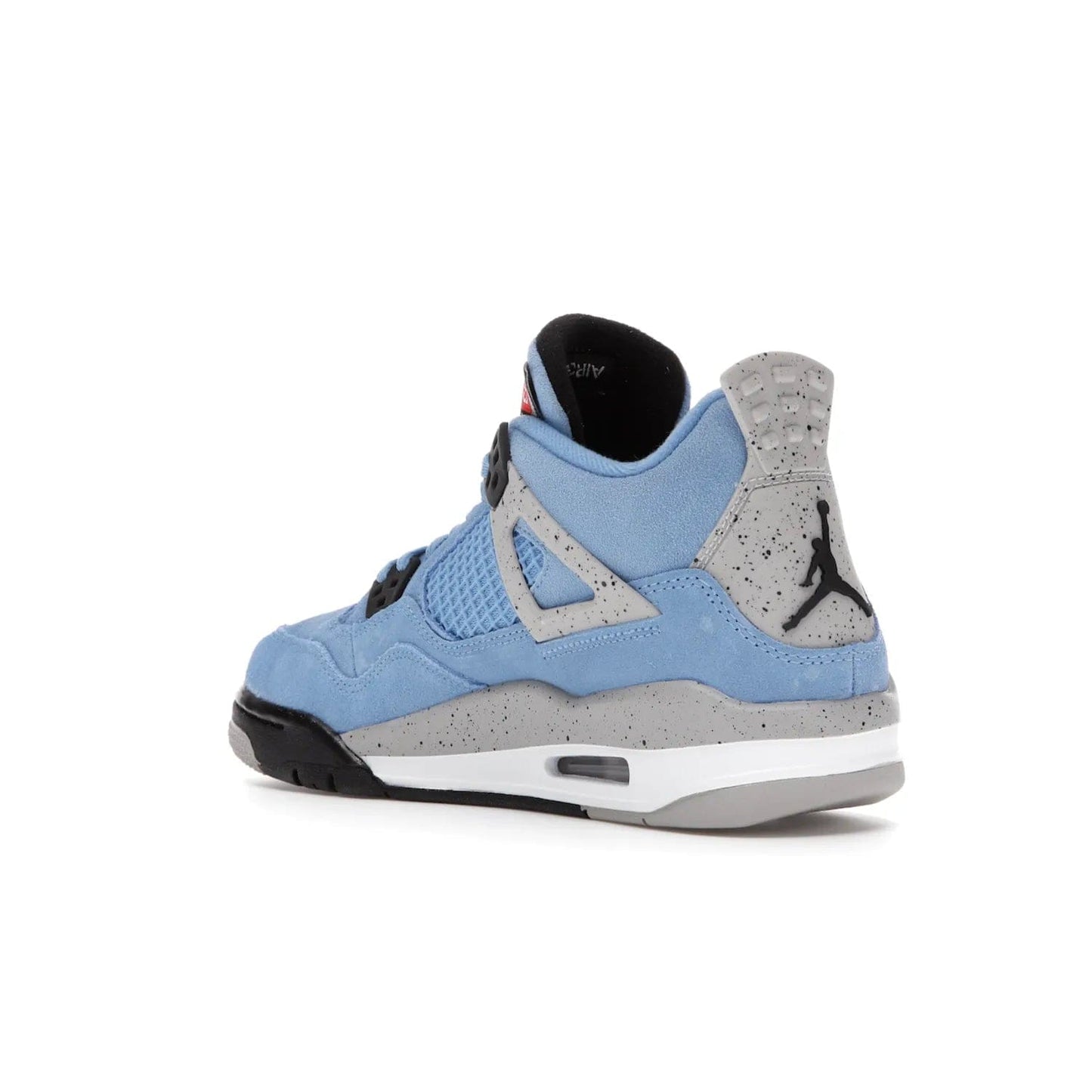 Jordan 4 Retro University Blue (GS) - Image 24 - Only at www.BallersClubKickz.com - Air Jordan 4 Retro University Blue GS: Classic silhouette and vibrant colors. Featuring a suede upper and Jumpman icon, this grade school-size shoe is perfect for collections and retails at $150.