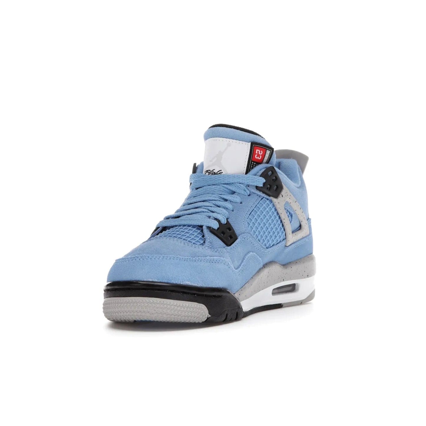 Jordan 4 Retro University Blue (GS) - Image 13 - Only at www.BallersClubKickz.com - Air Jordan 4 Retro University Blue GS: Classic silhouette and vibrant colors. Featuring a suede upper and Jumpman icon, this grade school-size shoe is perfect for collections and retails at $150.