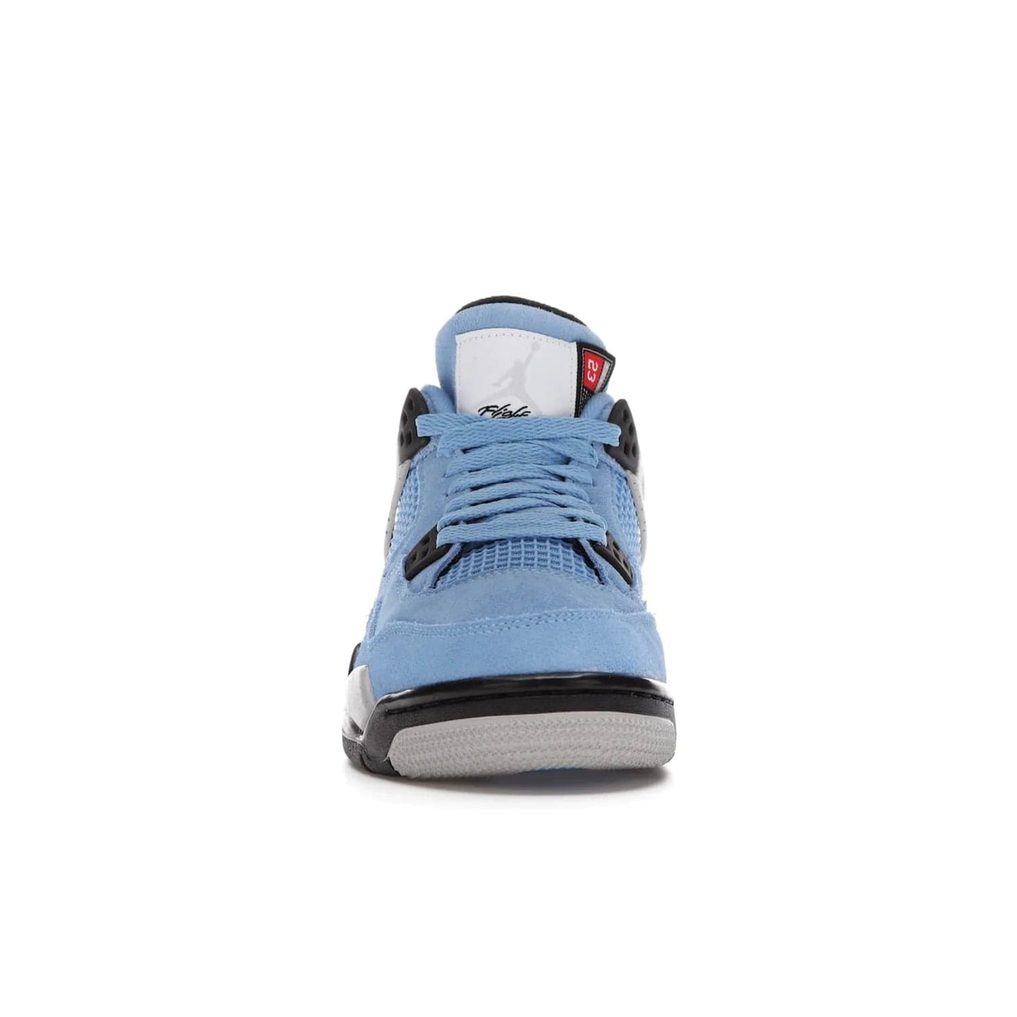 Jordan 4 Retro University Blue (GS) - Image 10 - Only at www.BallersClubKickz.com - Air Jordan 4 Retro University Blue GS: Classic silhouette and vibrant colors. Featuring a suede upper and Jumpman icon, this grade school-size shoe is perfect for collections and retails at $150.