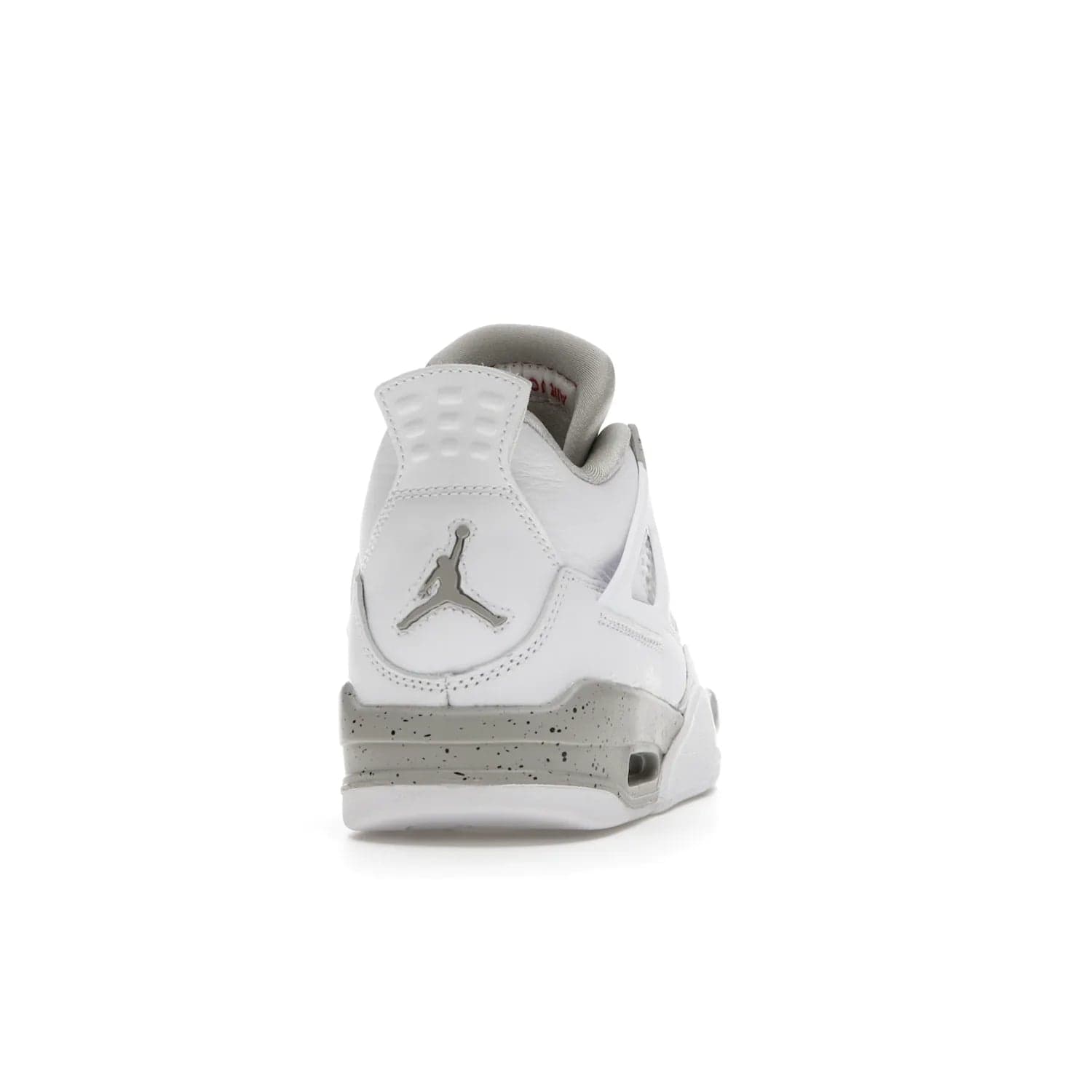 Jordan 4 Retro White Oreo (2021) (GS) - Image 29 - Only at www.BallersClubKickz.com - White Oreo Air Jordan 4 Retro 2021 GS - Iconic sneaker silhouette with white canvas upper, Tech Grey detailing, and Fire Red accents. Available July 2021.