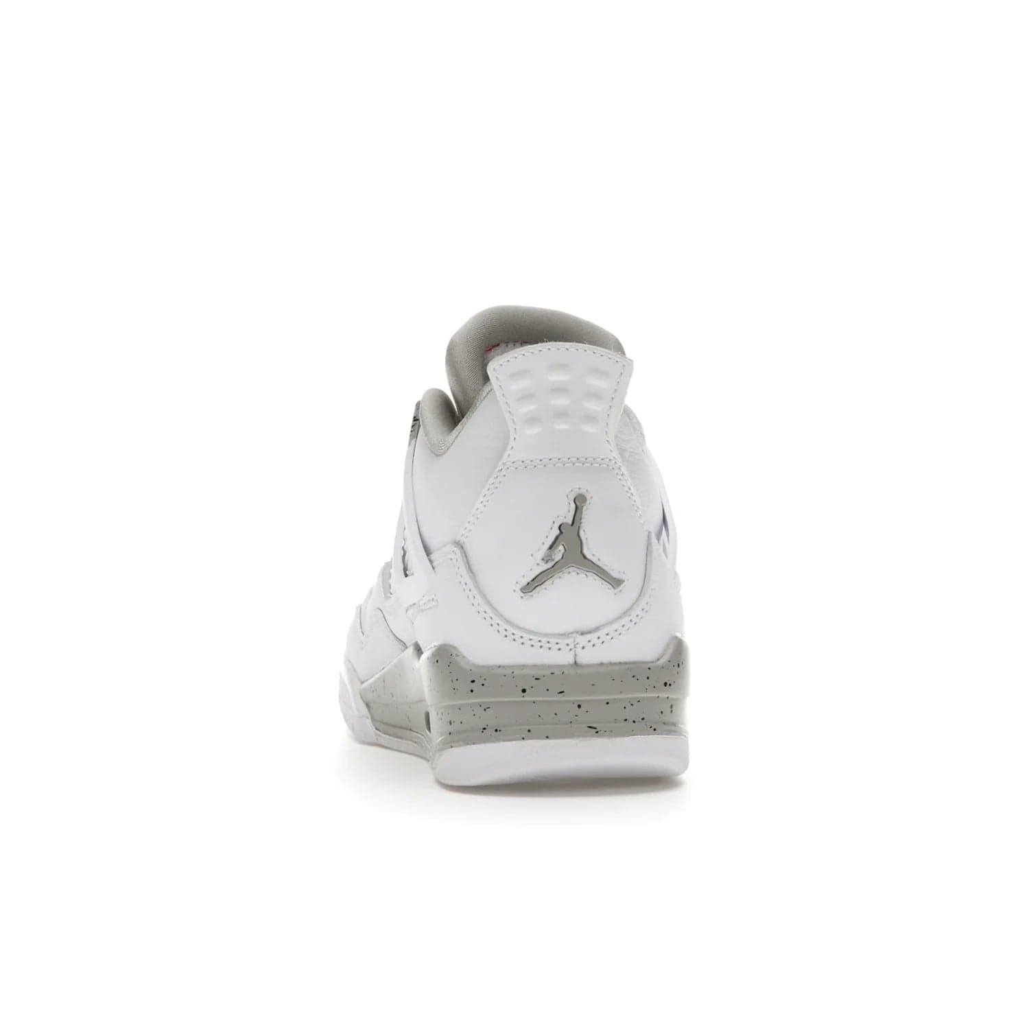 Jordan 4 Retro White Oreo (2021) (GS) - Image 27 - Only at www.BallersClubKickz.com - White Oreo Air Jordan 4 Retro 2021 GS - Iconic sneaker silhouette with white canvas upper, Tech Grey detailing, and Fire Red accents. Available July 2021.