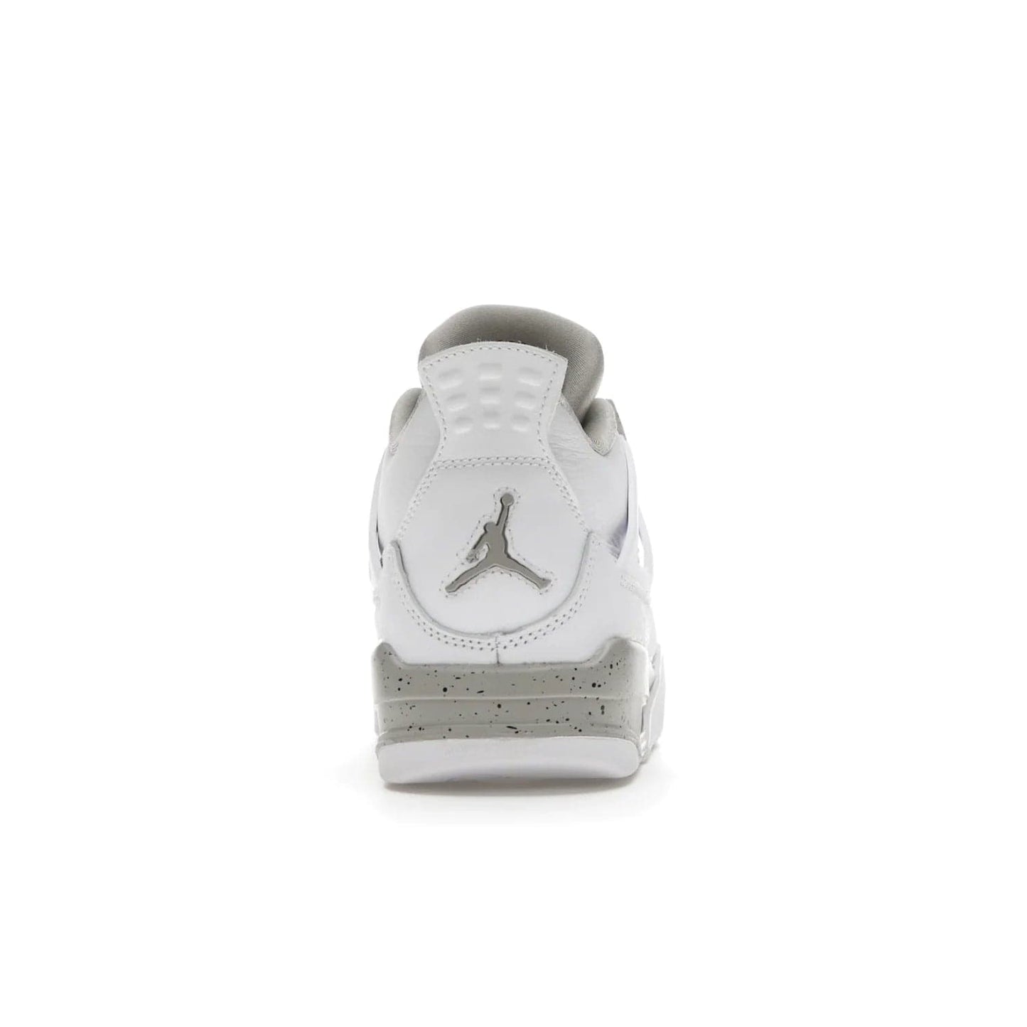 Jordan 4 Retro White Oreo (2021) (GS) - Image 28 - Only at www.BallersClubKickz.com - White Oreo Air Jordan 4 Retro 2021 GS - Iconic sneaker silhouette with white canvas upper, Tech Grey detailing, and Fire Red accents. Available July 2021.