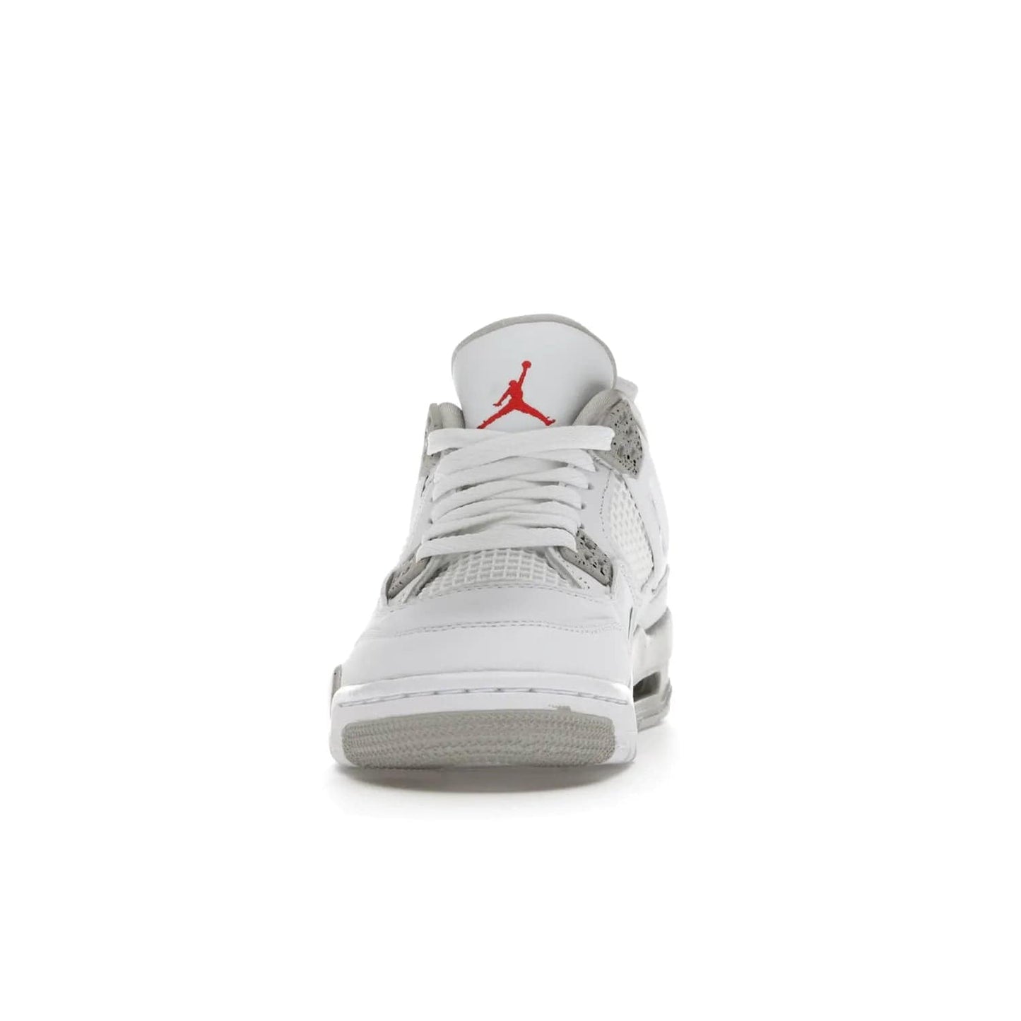 Jordan 4 Retro White Oreo (2021) (GS) - Image 11 - Only at www.BallersClubKickz.com - White Oreo Air Jordan 4 Retro 2021 GS - Iconic sneaker silhouette with white canvas upper, Tech Grey detailing, and Fire Red accents. Available July 2021.