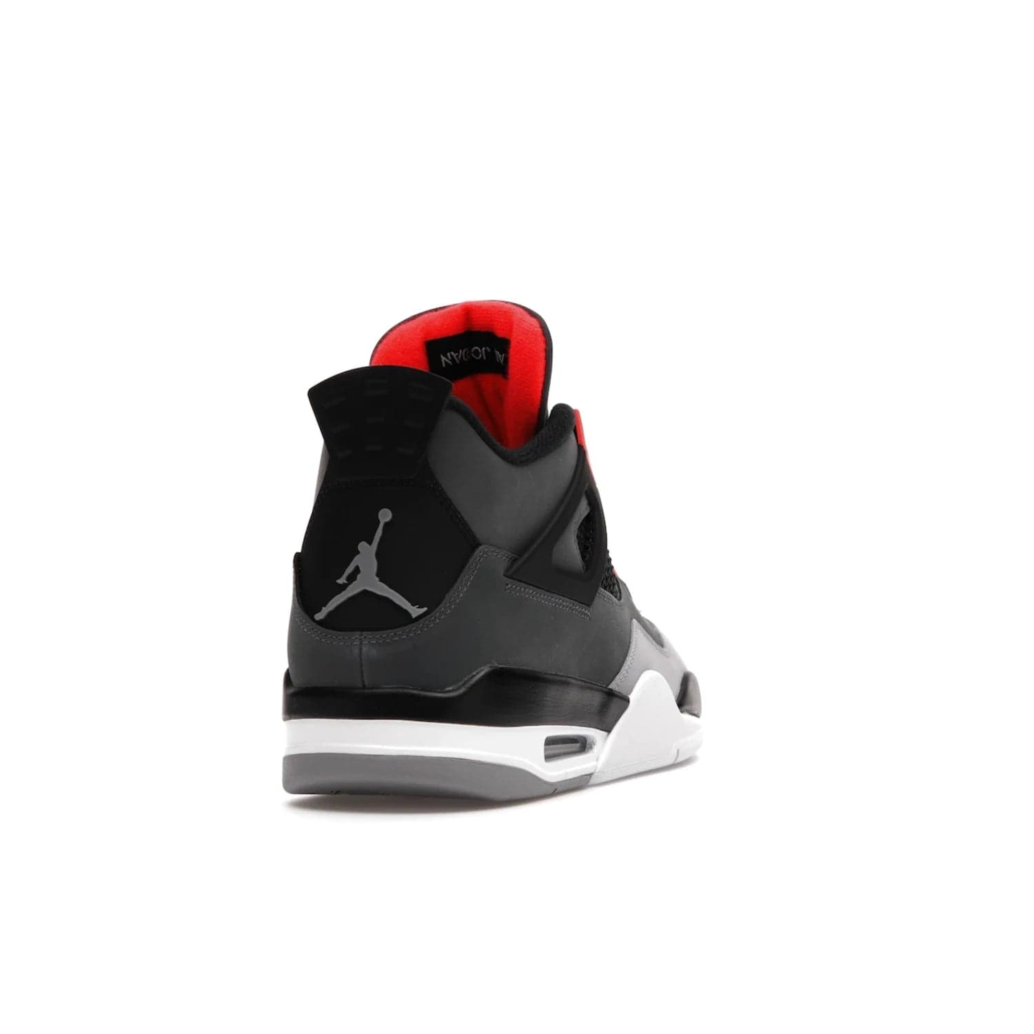 Jordan 4 Retro Infrared - Image 30 - Only at www.BallersClubKickz.com - Introducing the classic & timeless Air Jordan 4 Infrared. Durabuck upper, TPU mesh inserts, tech straps & heel tabs in dark grey and infrared accents. White sole with visible Air units. Out June 15, 2022. Get your pair now!
