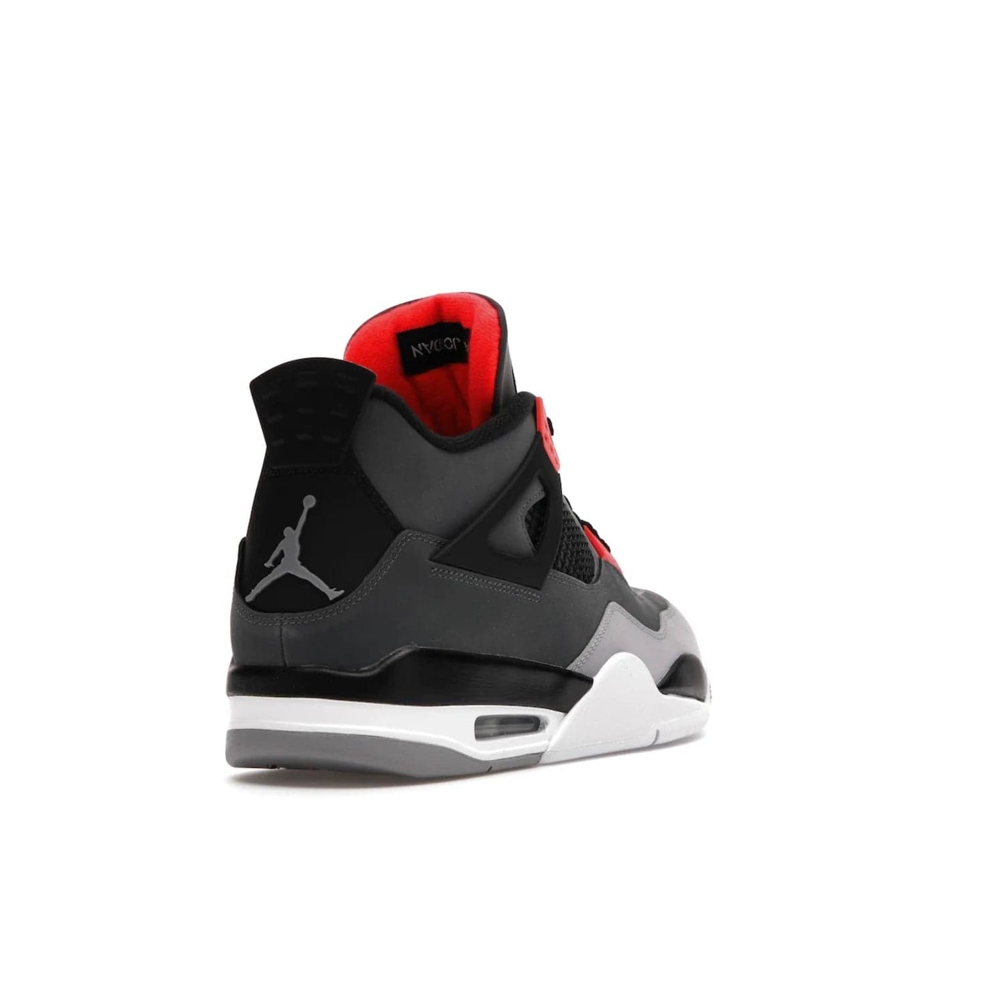 Jordan 4 Retro Infrared - Image 31 - Only at www.BallersClubKickz.com - Introducing the classic & timeless Air Jordan 4 Infrared. Durabuck upper, TPU mesh inserts, tech straps & heel tabs in dark grey and infrared accents. White sole with visible Air units. Out June 15, 2022. Get your pair now!
