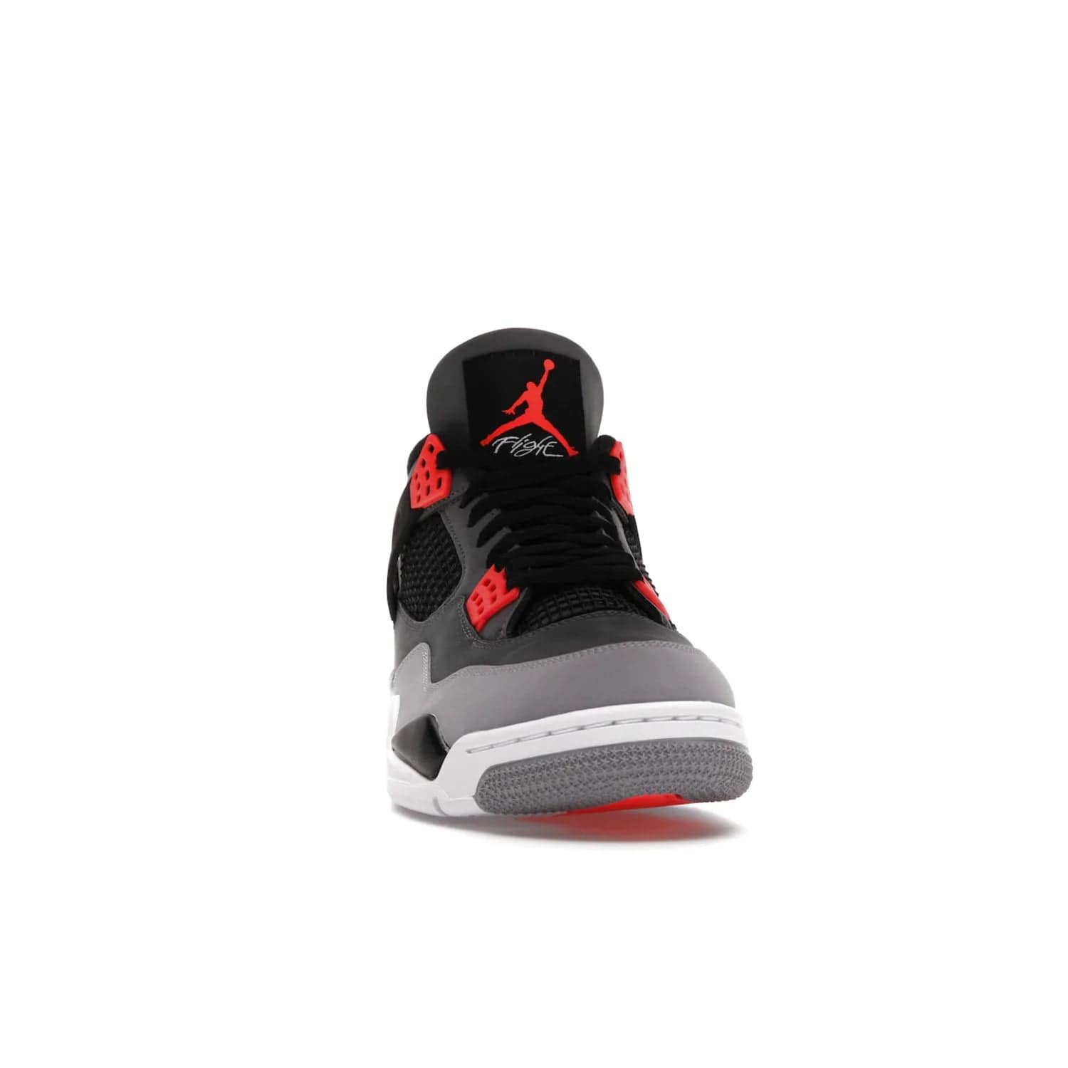 Jordan 4 Retro Infrared - Image 9 - Only at www.BallersClubKickz.com - Introducing the classic & timeless Air Jordan 4 Infrared. Durabuck upper, TPU mesh inserts, tech straps & heel tabs in dark grey and infrared accents. White sole with visible Air units. Out June 15, 2022. Get your pair now!