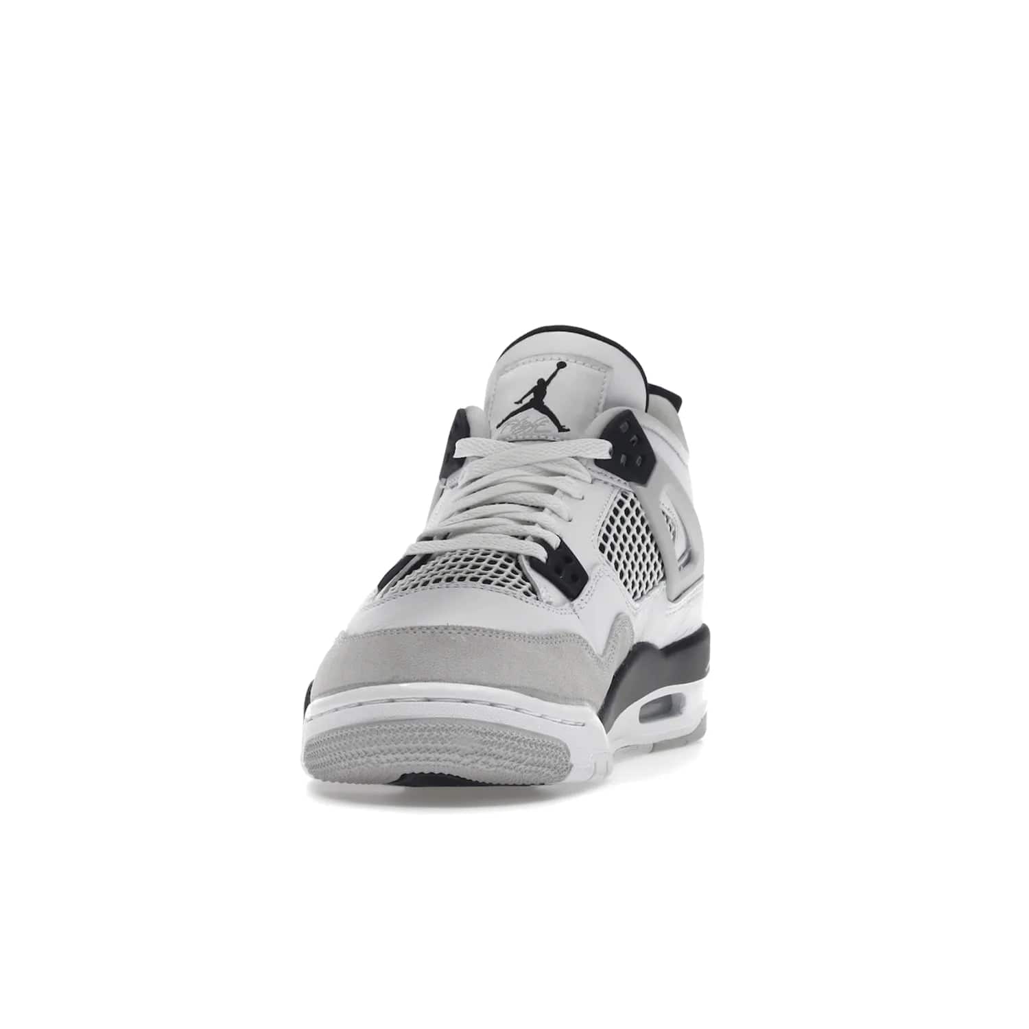 Jordan 4 Retro Military Black (GS) - Image 12 - Only at www.BallersClubKickz.com - A must-have for grade schoolers, the Air Jordan 4 Retro Military Black (GS) offers classic style with plenty of breathable support. Featuring a white sole and base with suede and leather overlays in subtle black and grey tones, the shoes are perfect for active pursuits and everyday comfort. Get an instant classic today!