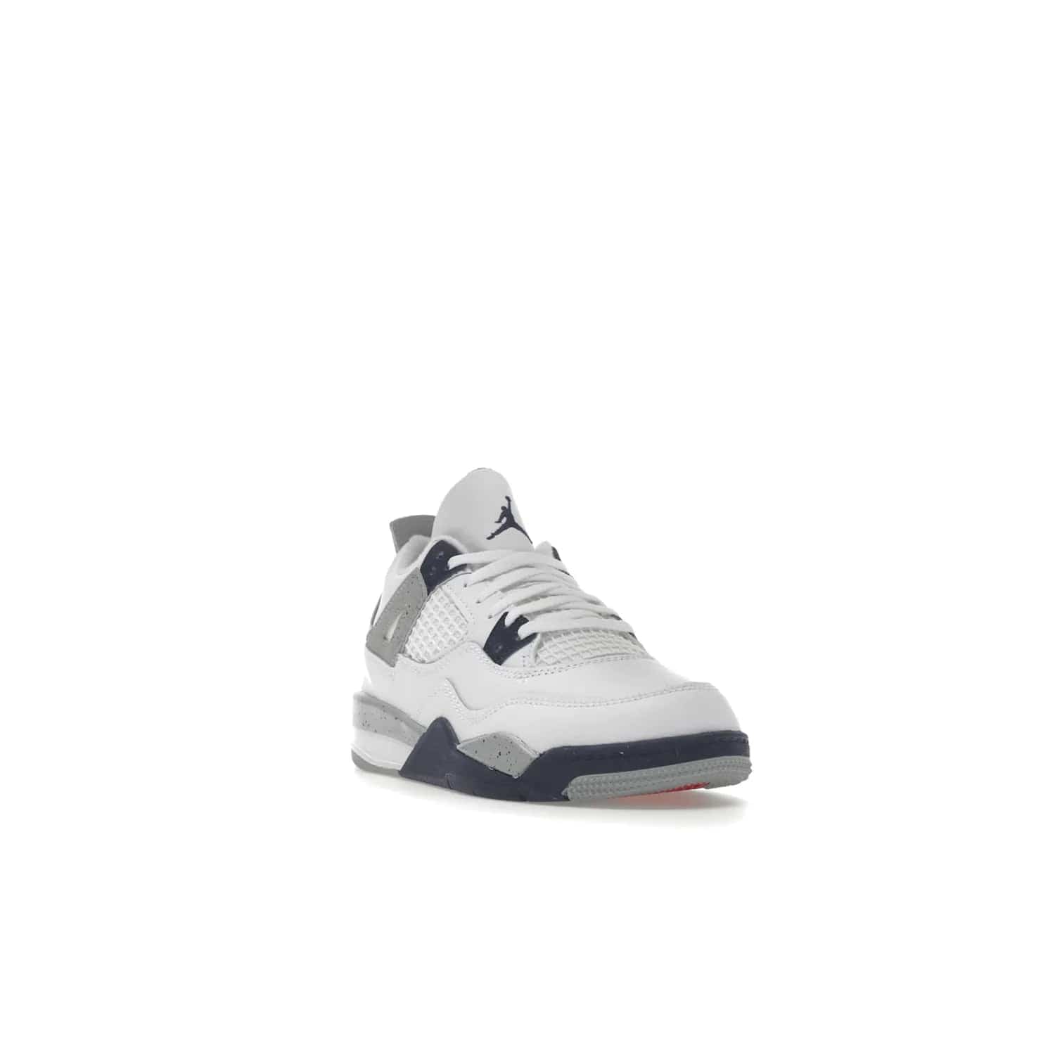 Jordan 4 Retro Midnight Navy (PS) - Image 7 - Only at www.BallersClubKickz.com - Get freshened up for the start of the year with the Air Jordan 4 Retro Midnight Navy PS. Boasting iconic 1989 styling with updated features, including white tumbled leather overlays, a foam midsole, and a rubber outsole. Look your best and order by October 29th, 2022.