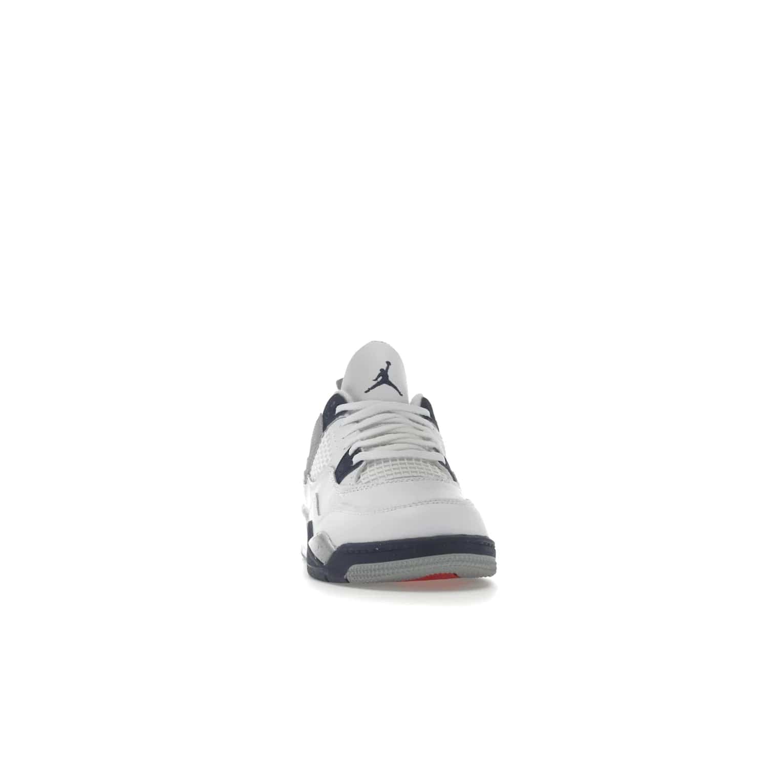 Jordan 4 Retro Midnight Navy (PS) - Image 9 - Only at www.BallersClubKickz.com - Get freshened up for the start of the year with the Air Jordan 4 Retro Midnight Navy PS. Boasting iconic 1989 styling with updated features, including white tumbled leather overlays, a foam midsole, and a rubber outsole. Look your best and order by October 29th, 2022.