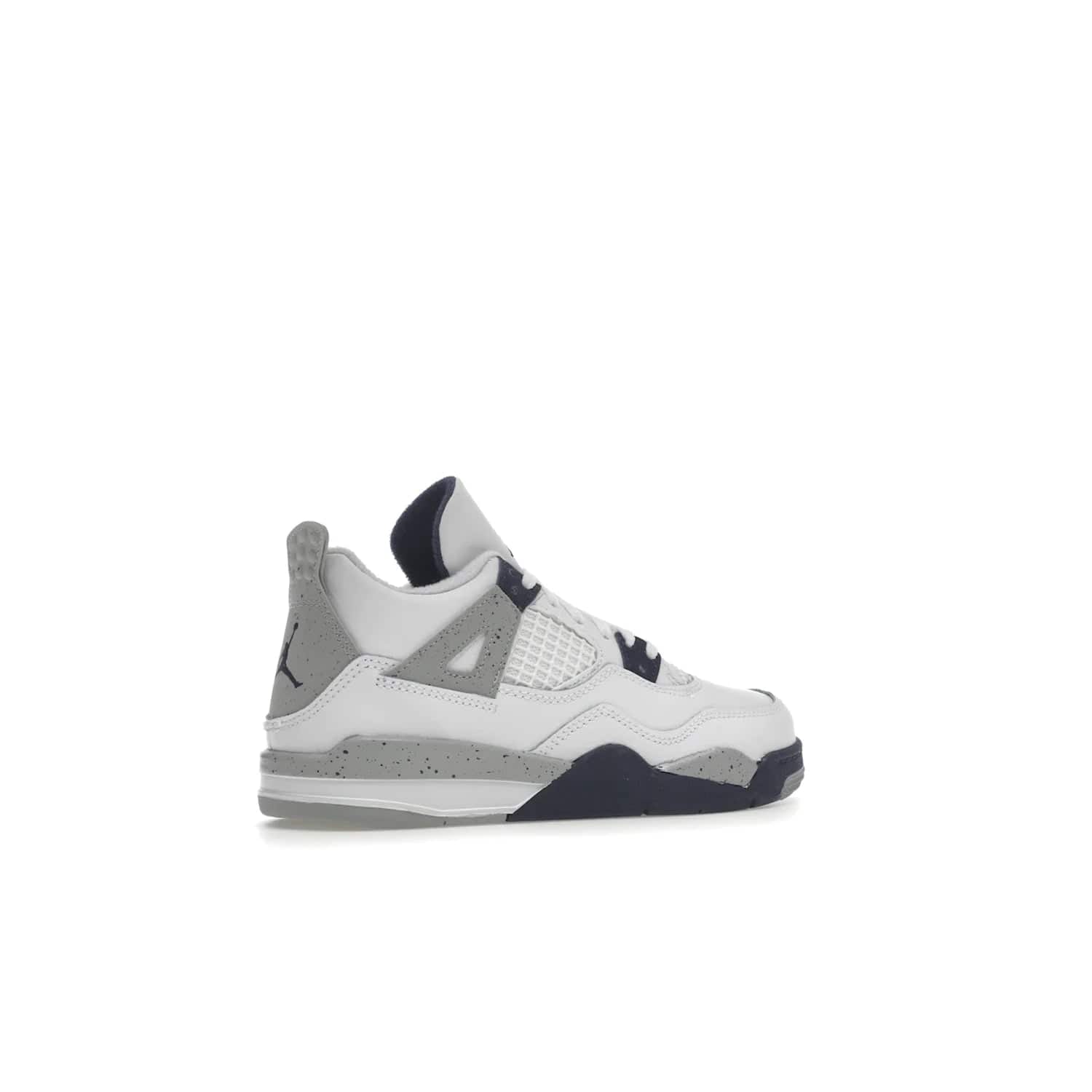 Jordan 4 Retro Midnight Navy (PS) - Image 34 - Only at www.BallersClubKickz.com - Get freshened up for the start of the year with the Air Jordan 4 Retro Midnight Navy PS. Boasting iconic 1989 styling with updated features, including white tumbled leather overlays, a foam midsole, and a rubber outsole. Look your best and order by October 29th, 2022.
