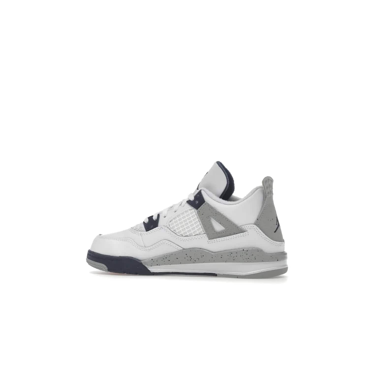 Jordan 4 Retro Midnight Navy (PS) - Image 21 - Only at www.BallersClubKickz.com - Get freshened up for the start of the year with the Air Jordan 4 Retro Midnight Navy PS. Boasting iconic 1989 styling with updated features, including white tumbled leather overlays, a foam midsole, and a rubber outsole. Look your best and order by October 29th, 2022.